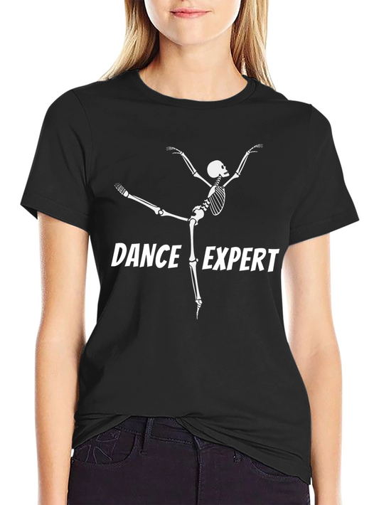 Dance Expert Skeleton Graphic Tee - Black