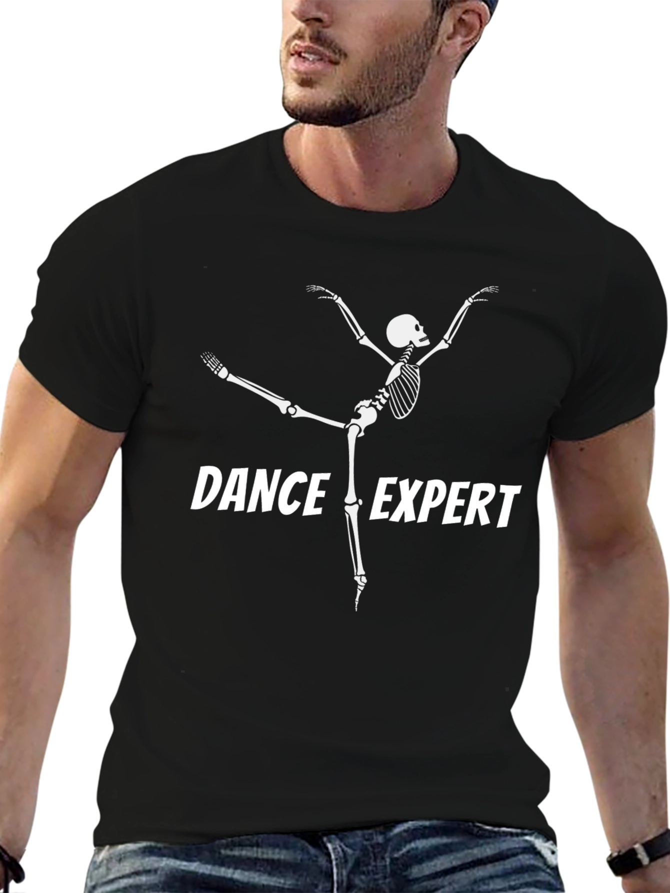 Dance Expert Skeleton Graphic Tee - Black