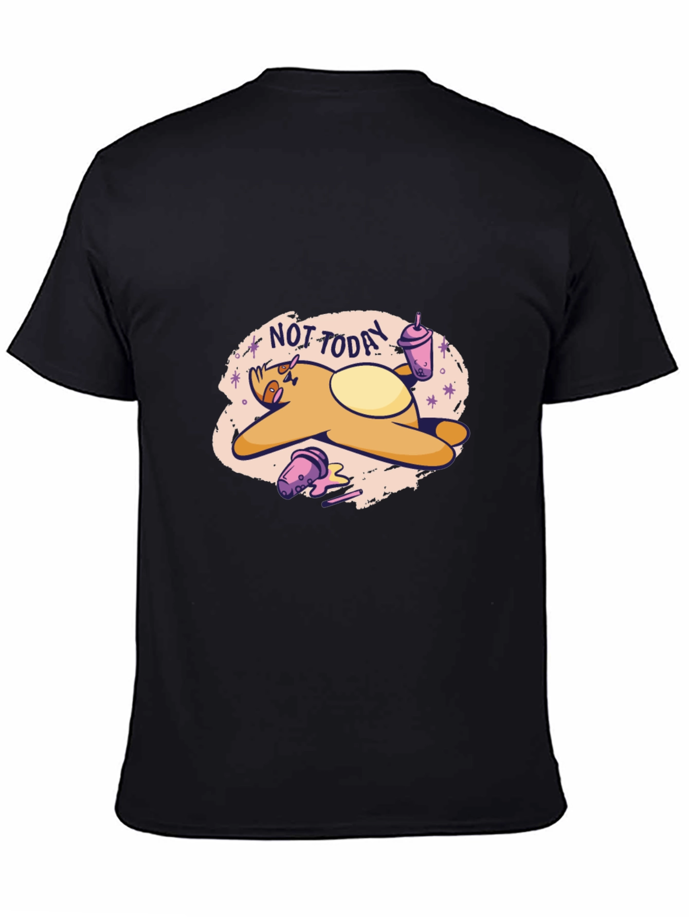 Lazy Sloth Graphic T-Shirt - Not Today Relaxed Fit