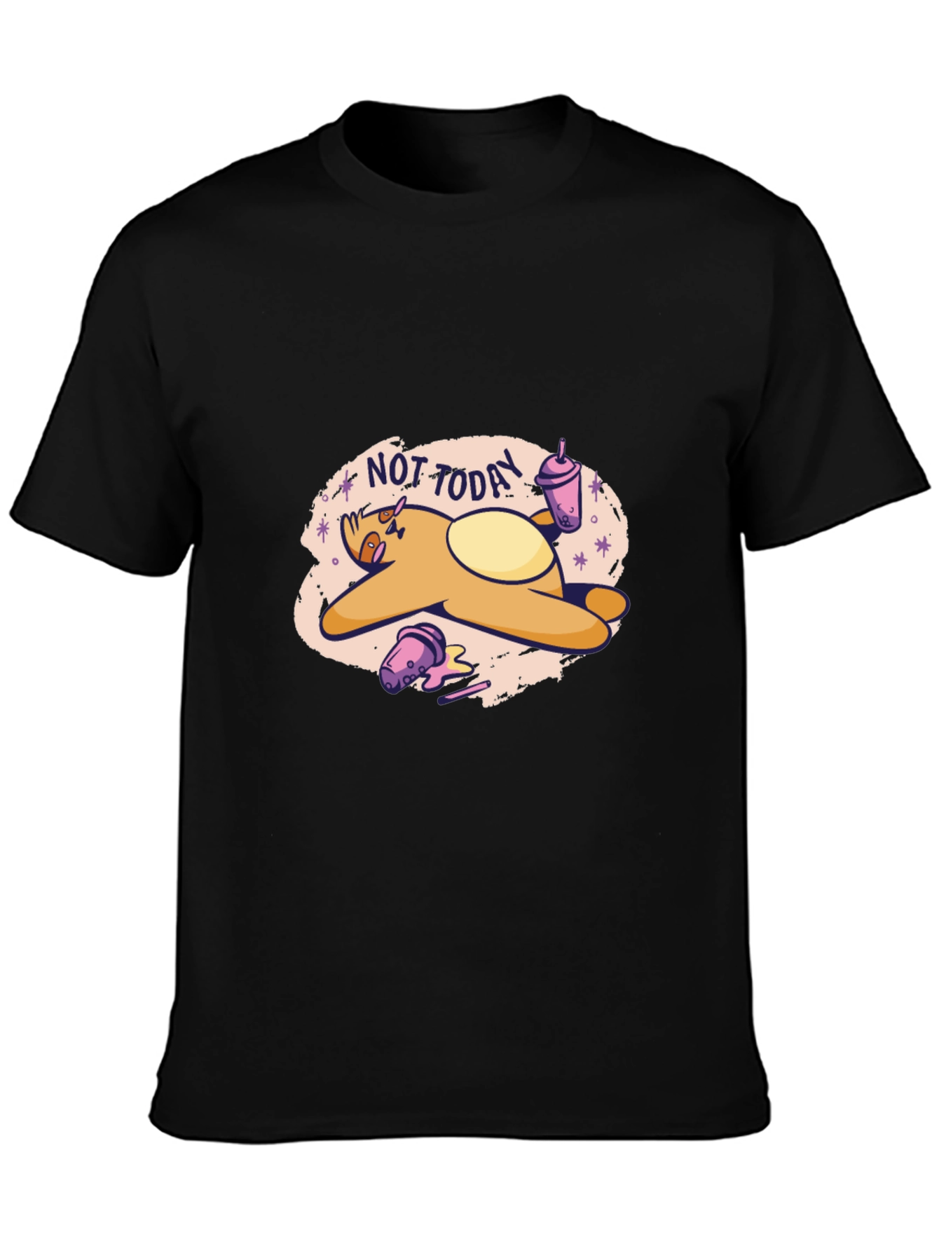 Lazy Sloth Graphic T-Shirt - Not Today Relaxed Fit
