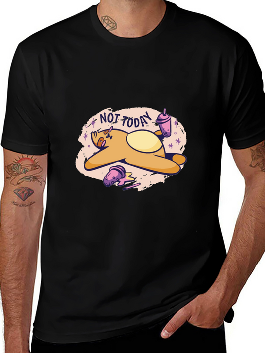 Lazy Sloth Graphic T-Shirt - Not Today Relaxed Fit