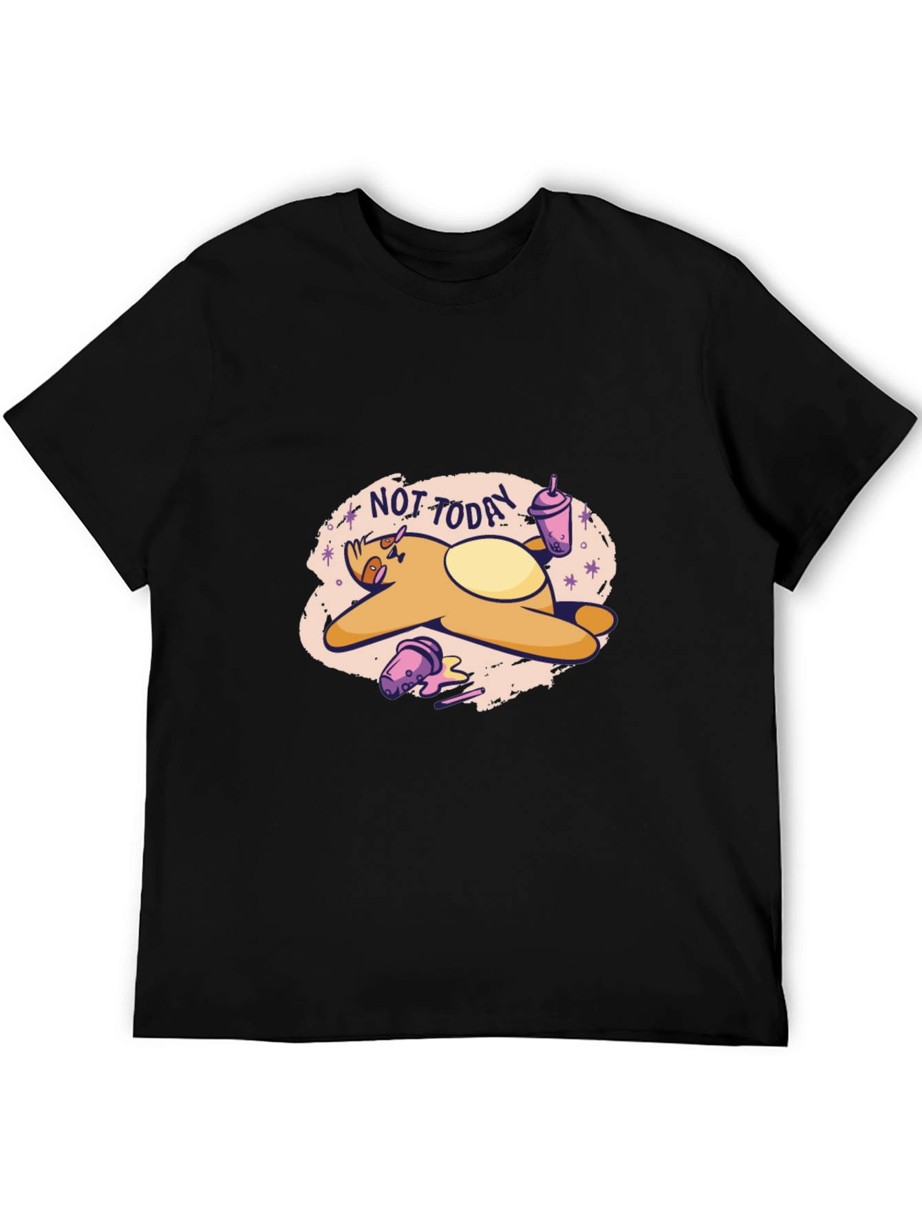 Lazy Sloth Graphic T-Shirt - Not Today Relaxed Fit