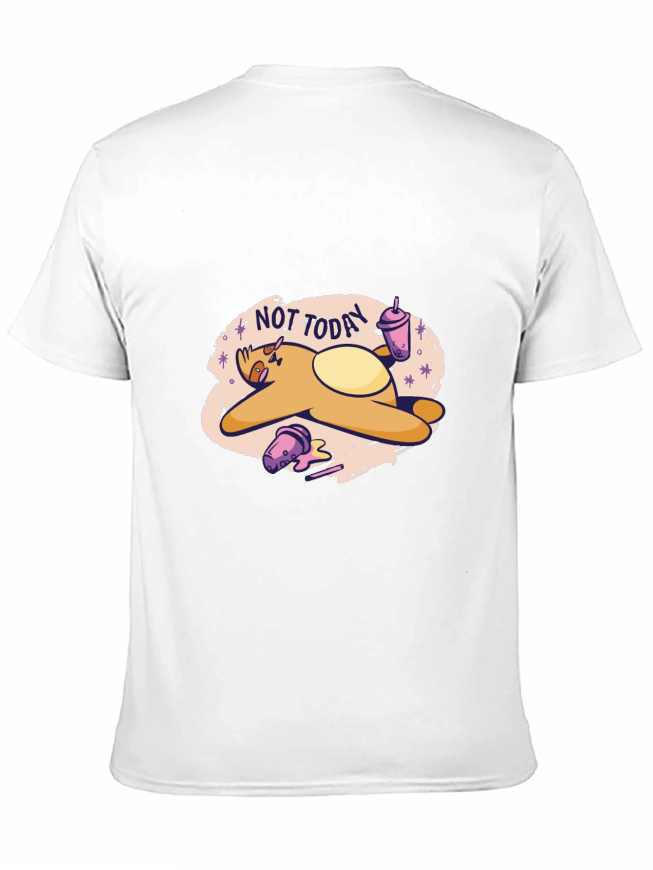 Lazy Sloth Graphic T-Shirt - Not Today Relaxed Fit