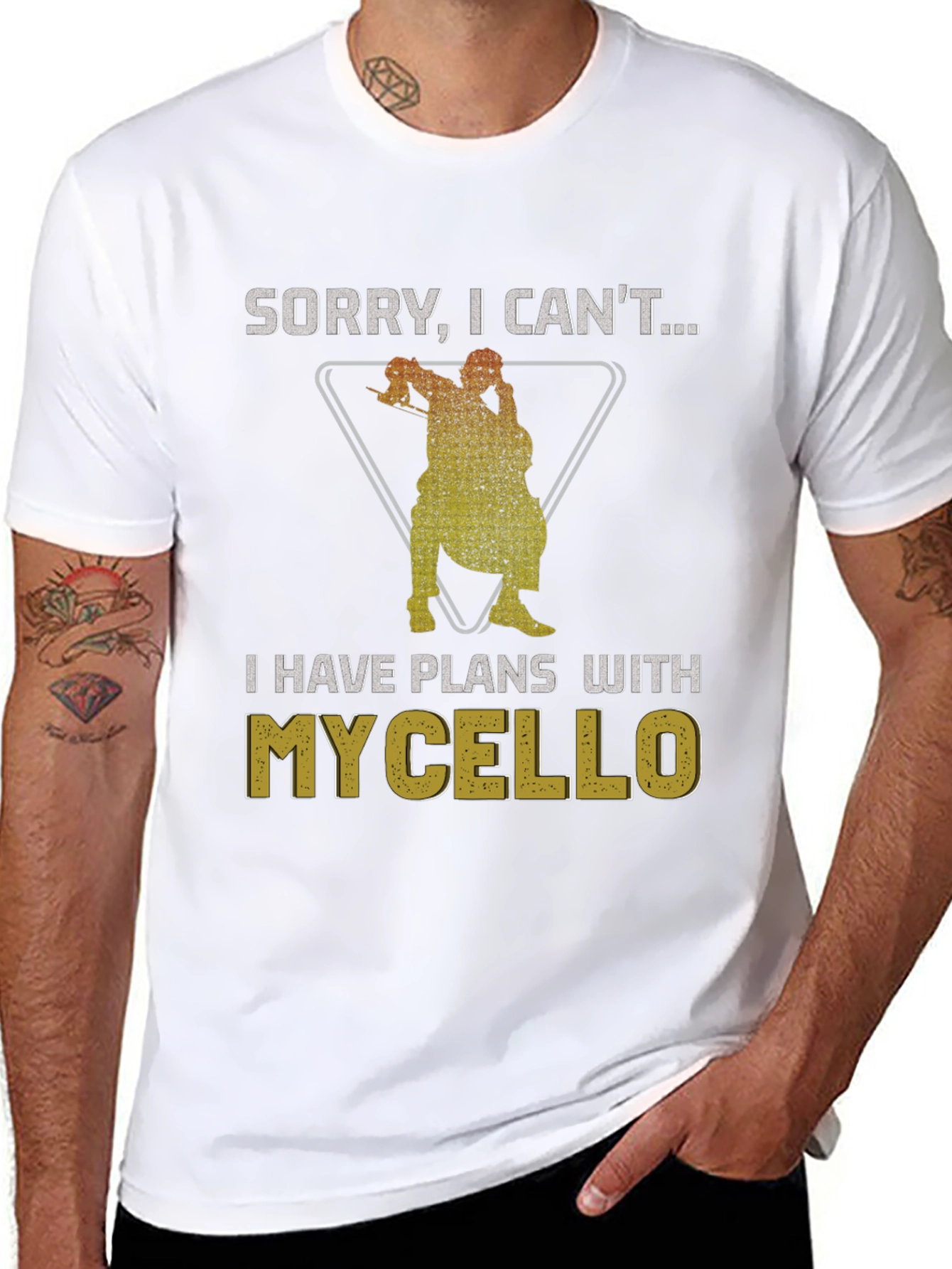 Funny Cello Plans T-Shirt - Musician Gift