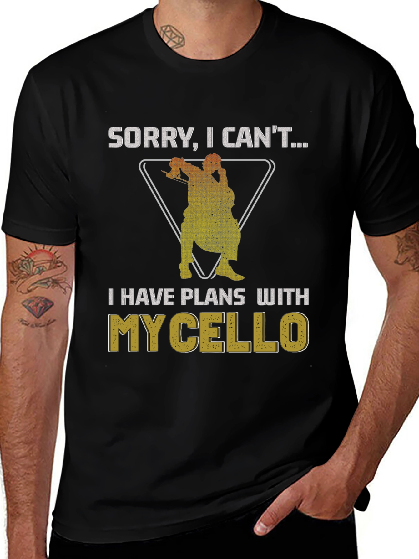 Funny Cello Plans T-Shirt - Musician Gift