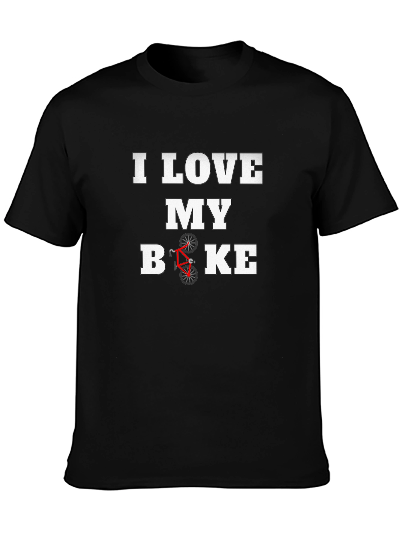 I Love My Bike Graphic Tee - Black