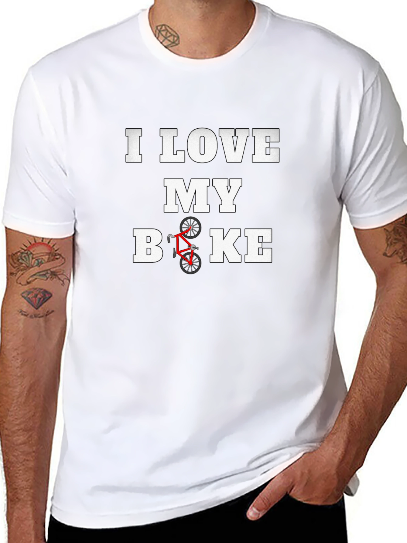 I Love My Bike Graphic Tee - Black