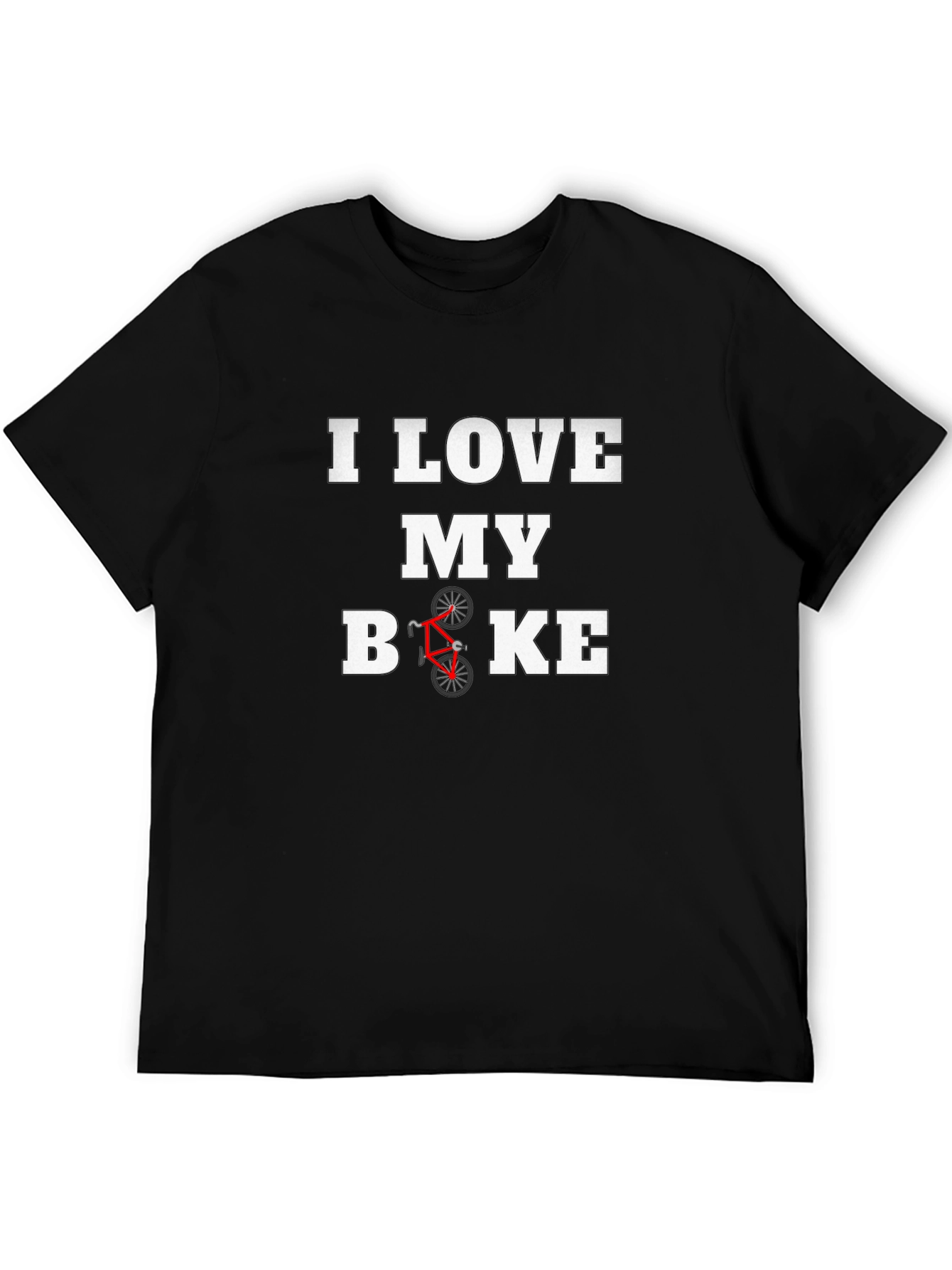 I Love My Bike Graphic Tee - Black