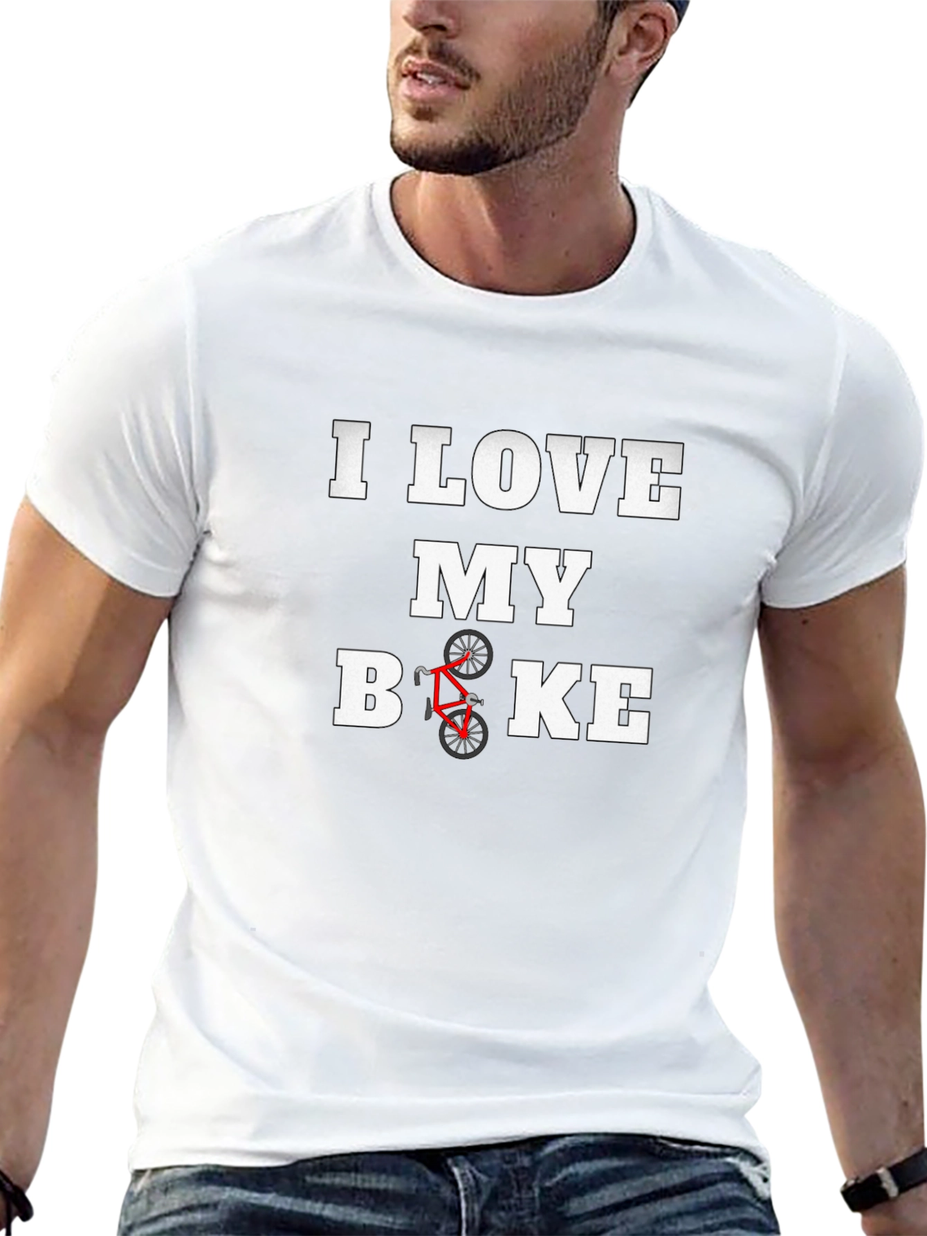 I Love My Bike Graphic Tee - Black