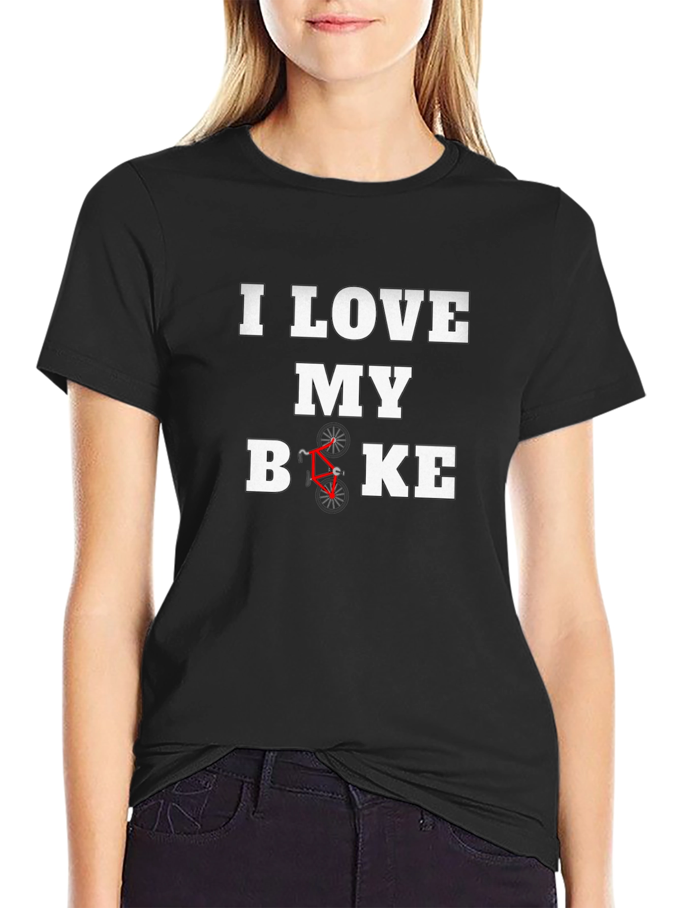 I Love My Bike Graphic Tee - Black