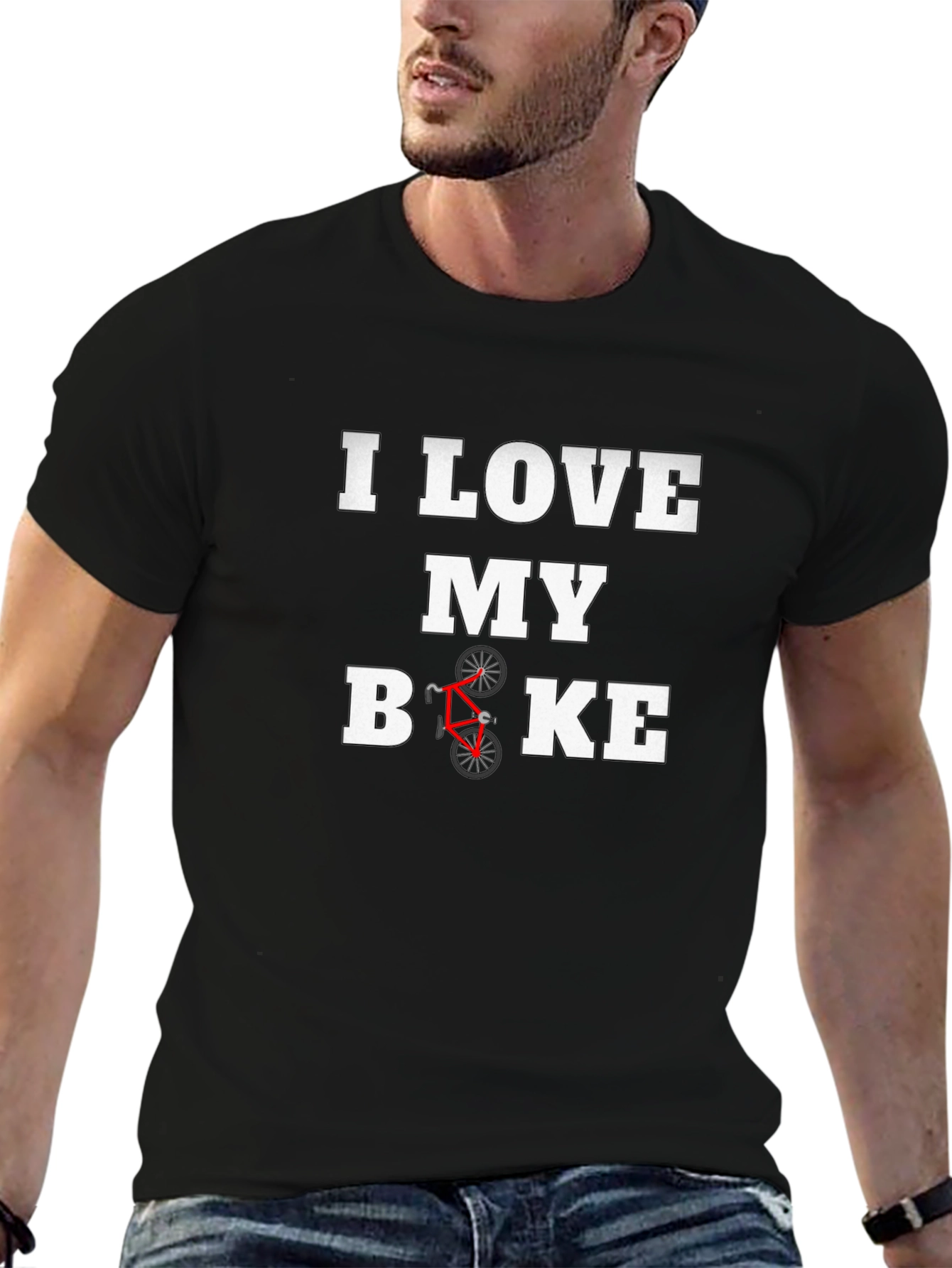 I Love My Bike Graphic Tee - Black