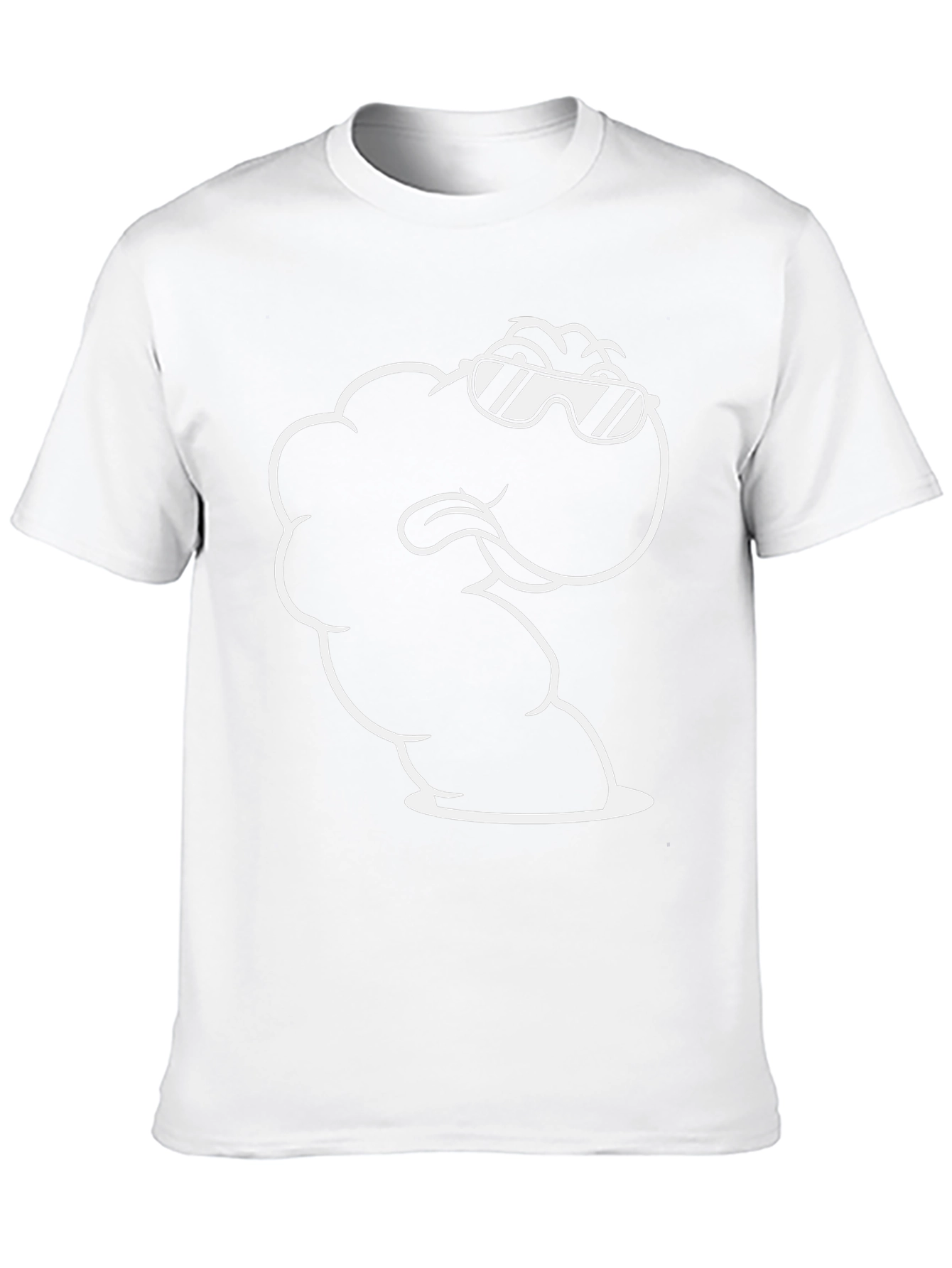 Cool Cartoon Cloud Graphic Tee - Black T-Shirt