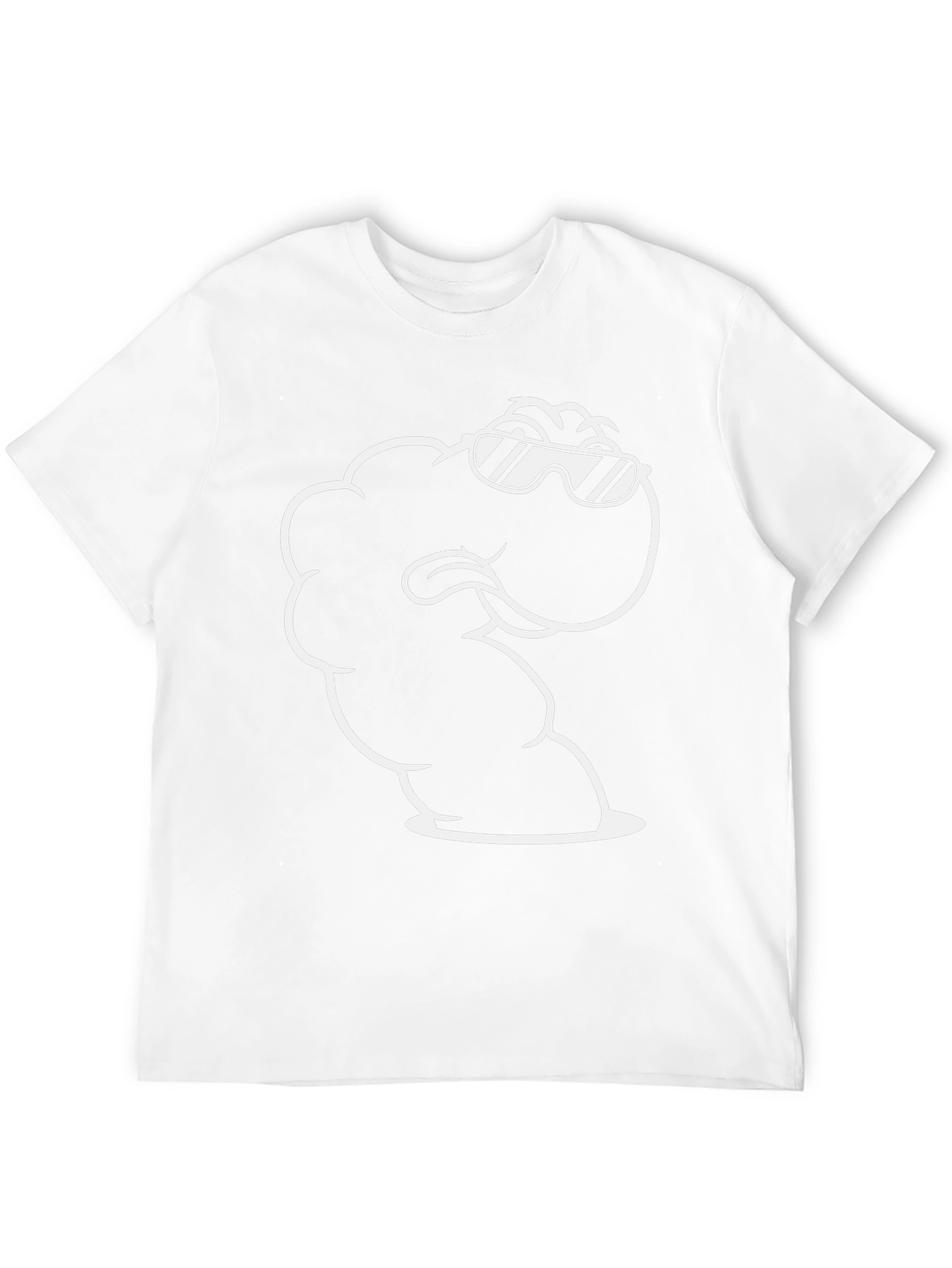 Cool Cartoon Cloud Graphic Tee - Black T-Shirt