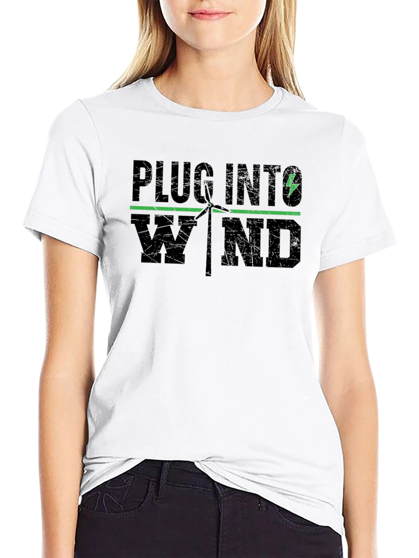 Plug Into Wind T-Shirt - Renewable Energy Tee