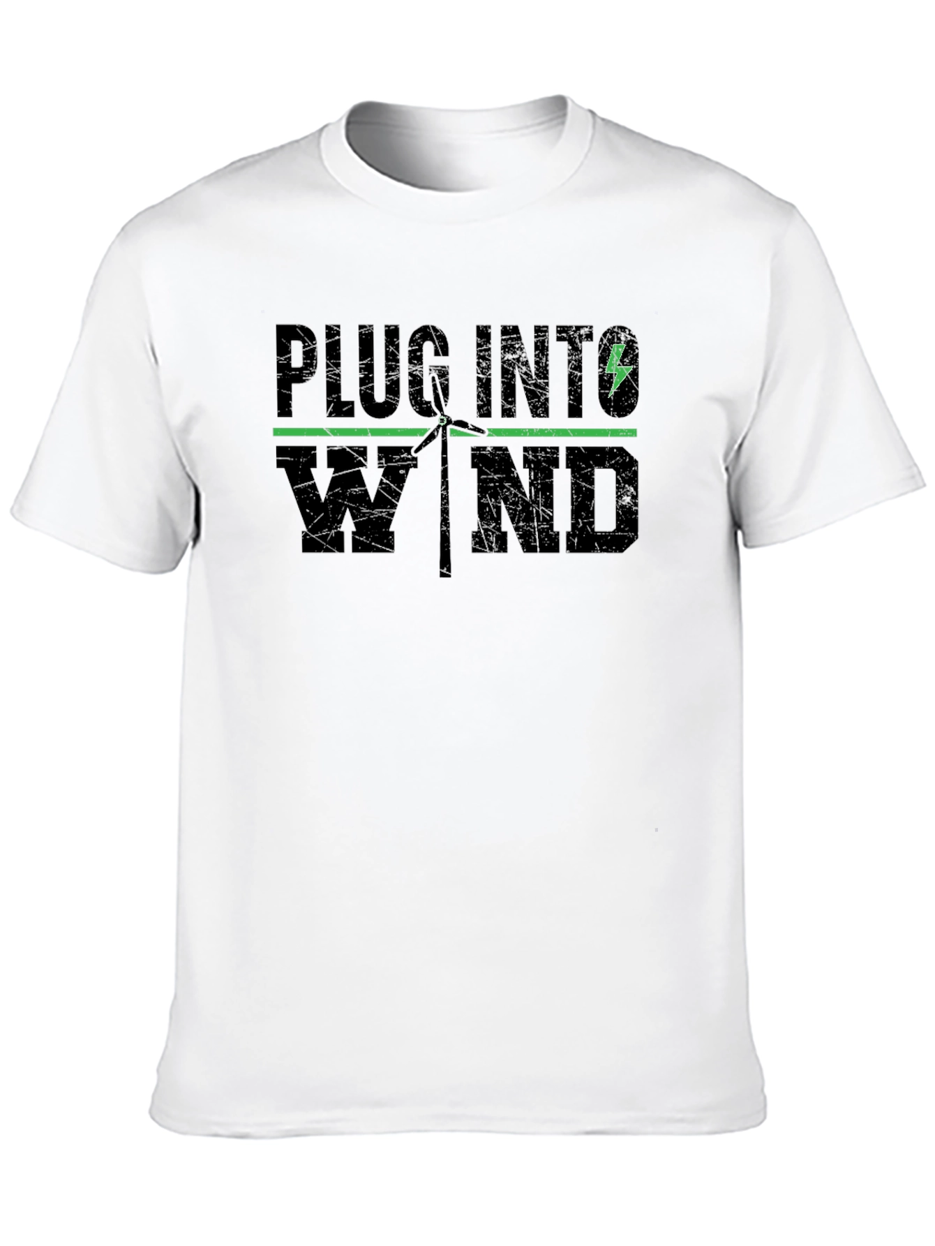 Plug Into Wind T-Shirt - Renewable Energy Tee