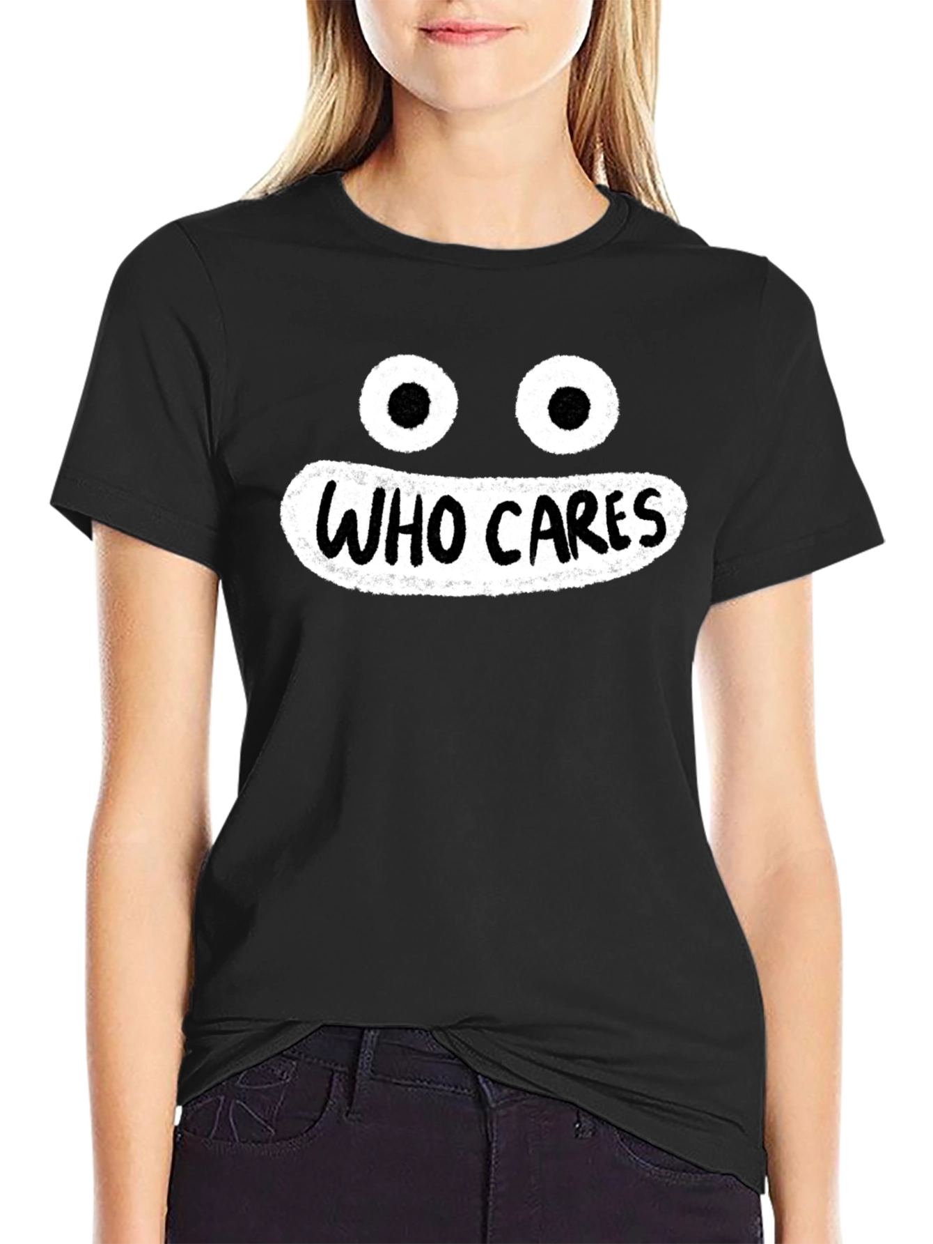 Who Cares Graphic T-Shirt - Funny Sarcastic Tee
