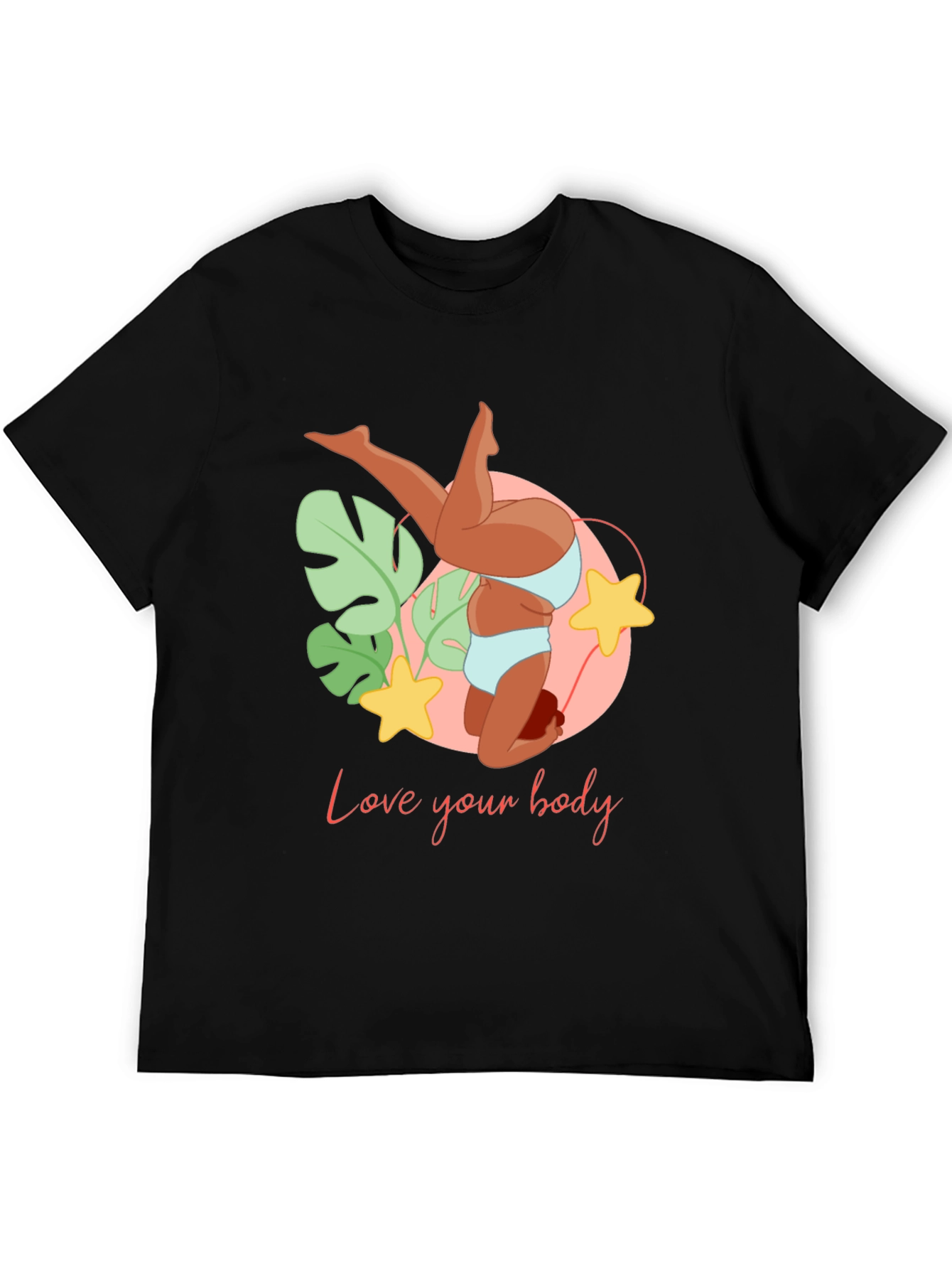 Love Your Body Black Graphic Tee