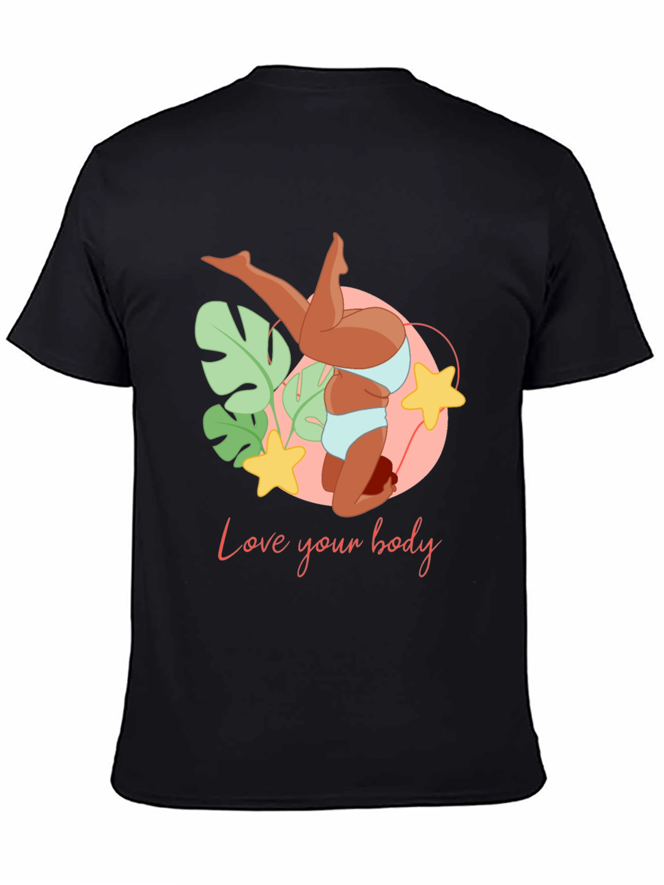 Love Your Body Black Graphic Tee
