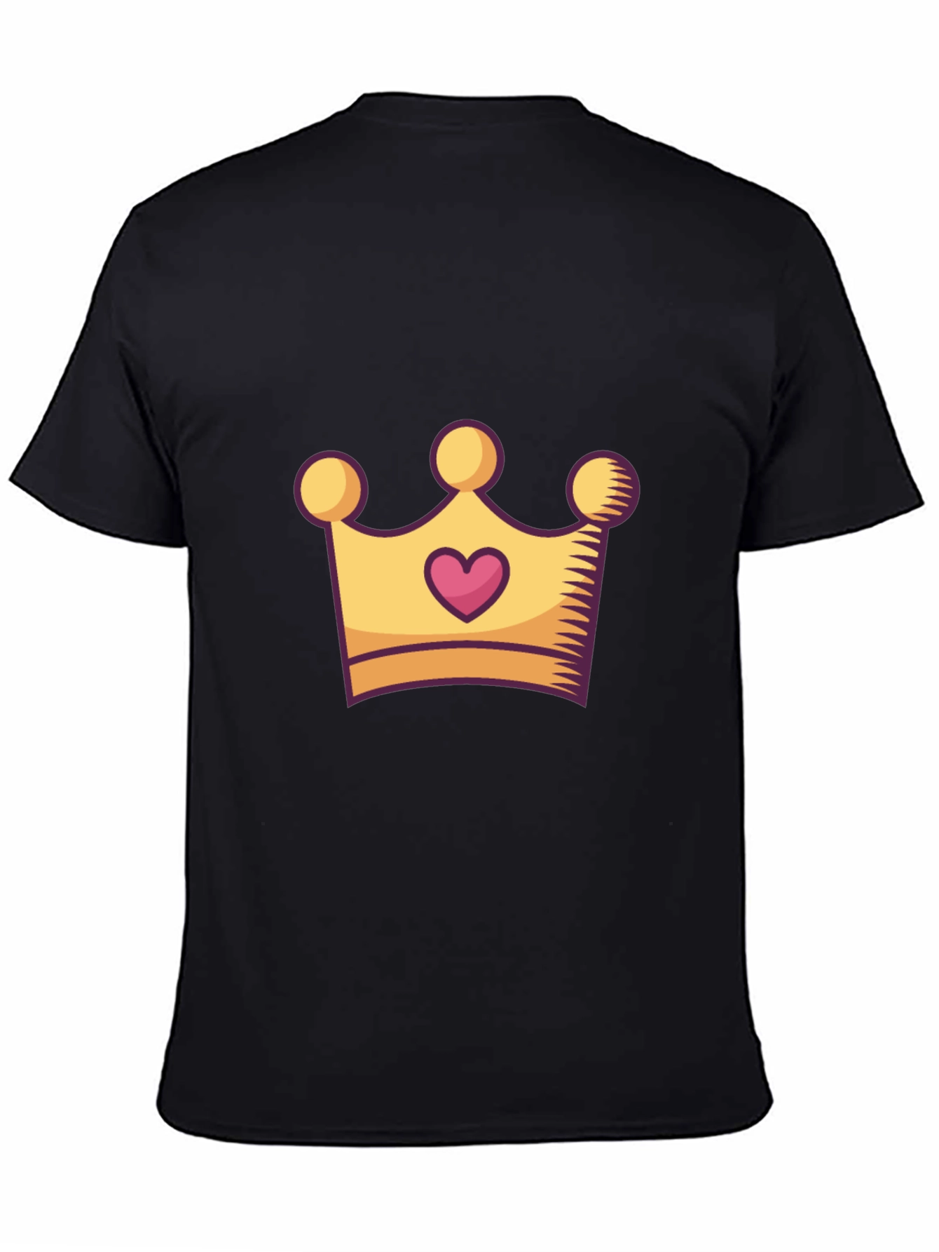 King/Queen Crown Graphic Tee - Stylish Unisex Black T-Shirt