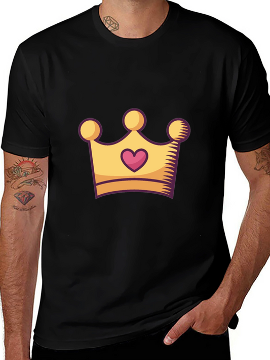 King/Queen Crown Graphic Tee - Stylish Unisex Black T-Shirt