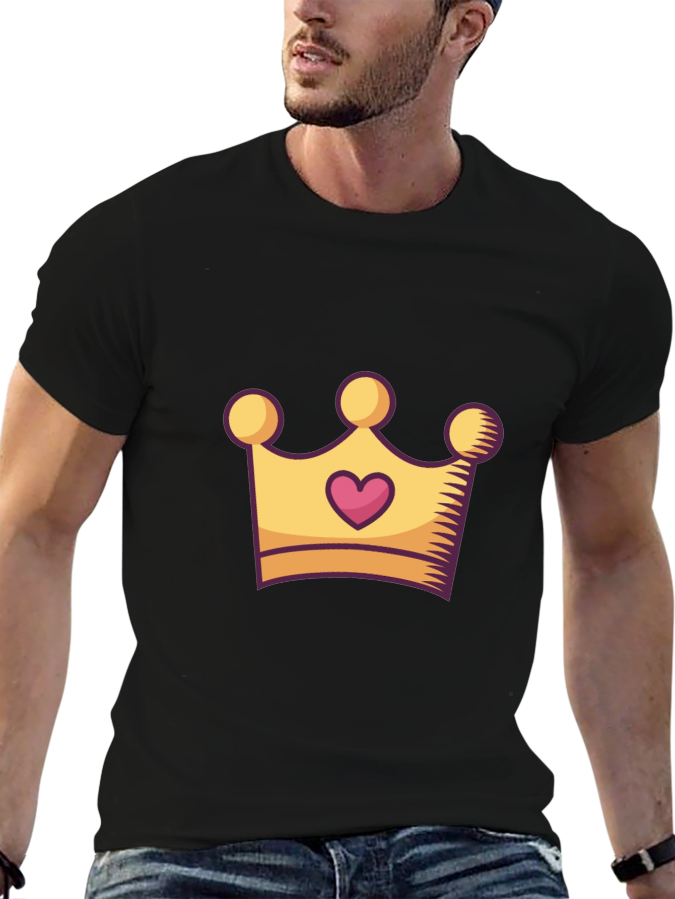 King/Queen Crown Graphic Tee - Stylish Unisex Black T-Shirt
