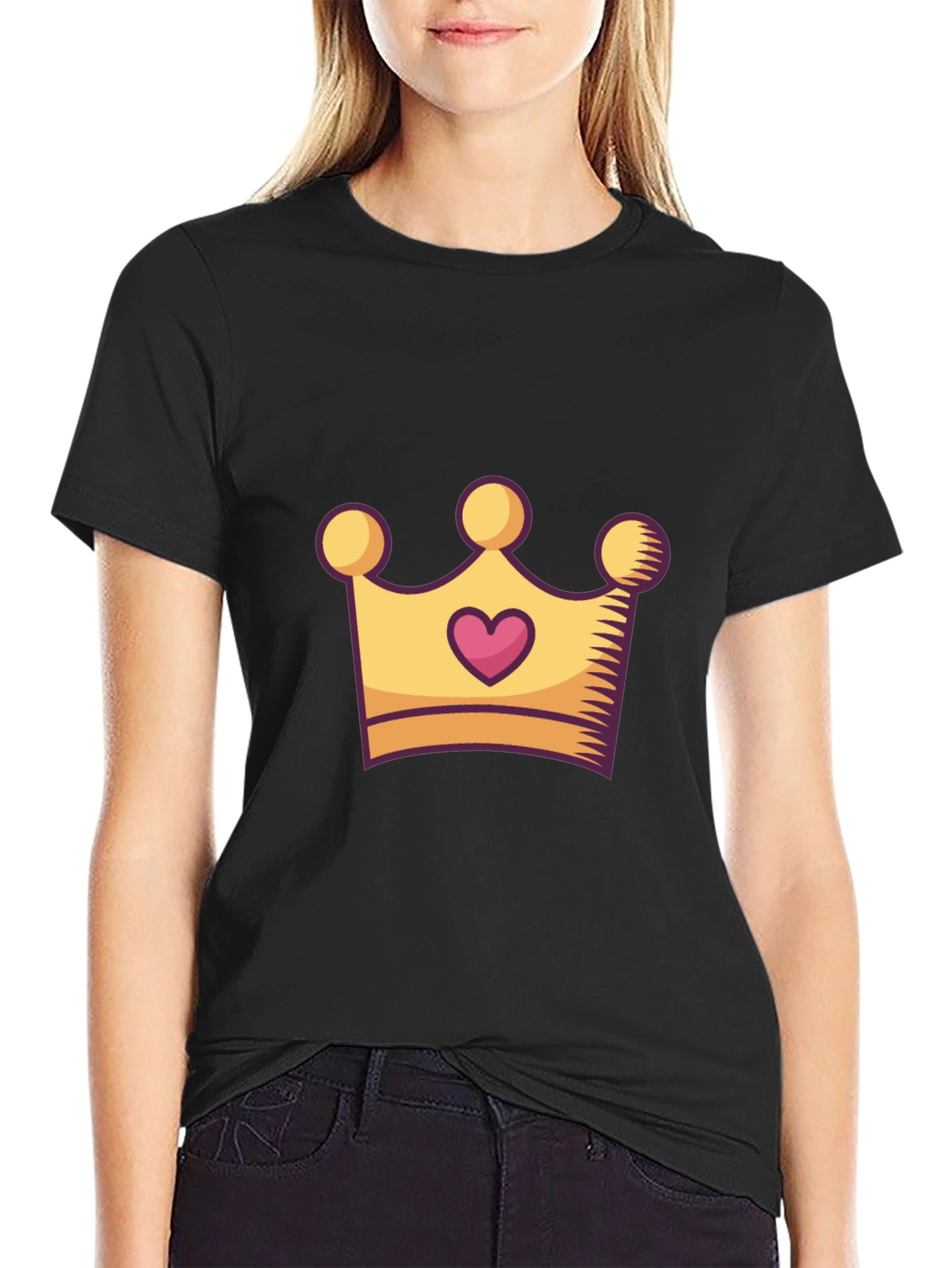 King/Queen Crown Graphic Tee - Stylish Unisex Black T-Shirt