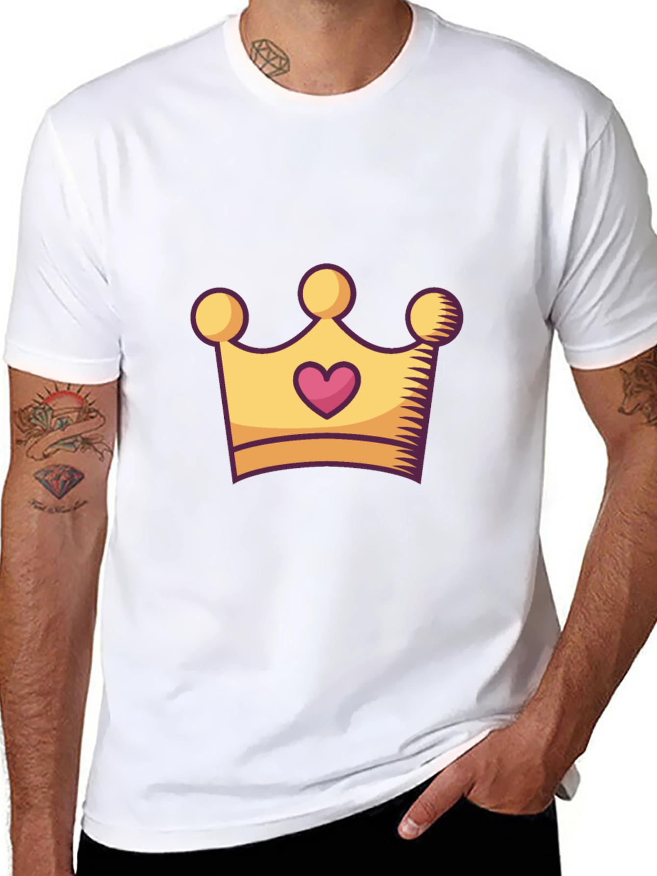 King/Queen Crown Graphic Tee - Stylish Unisex Black T-Shirt