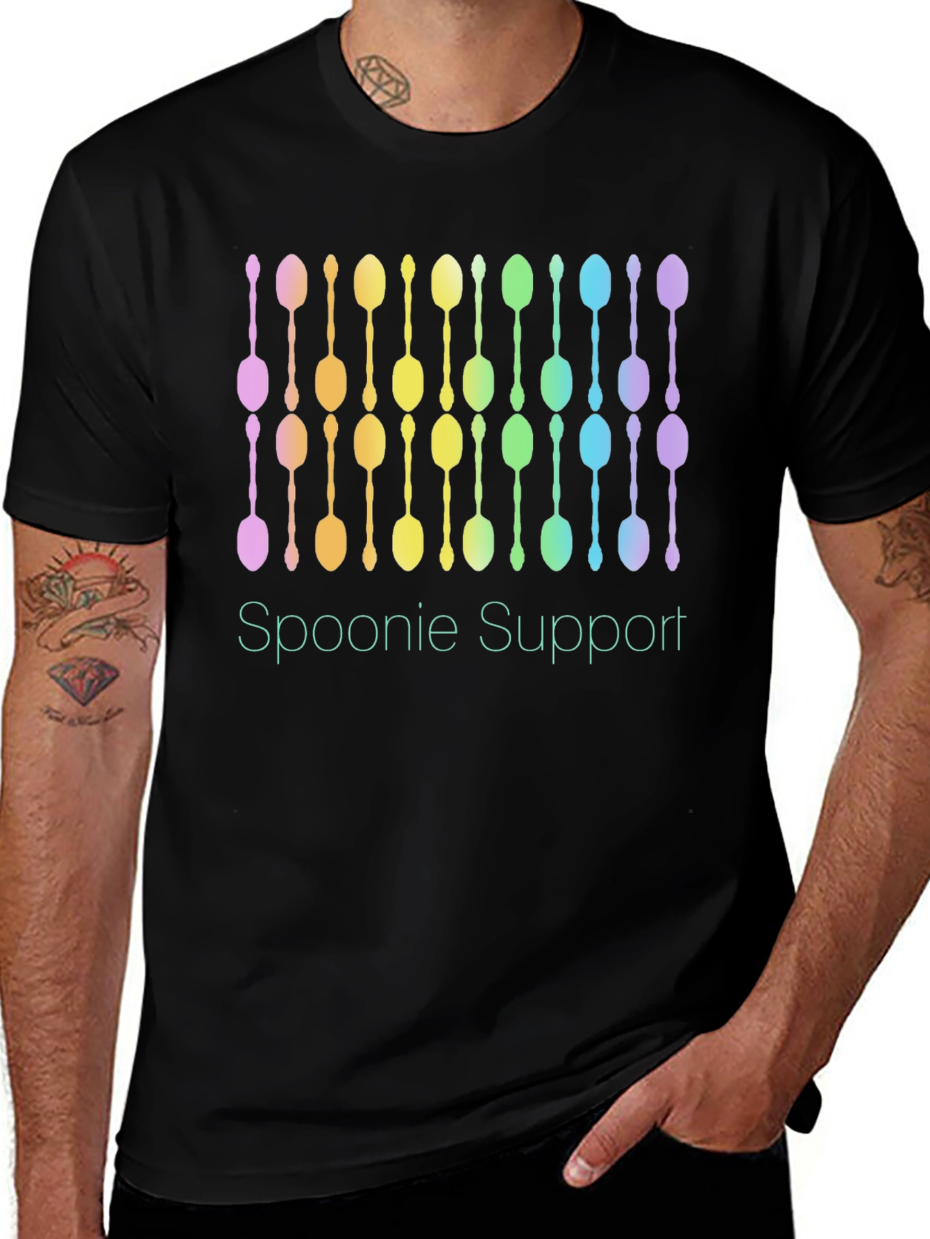 Spoonie Support Graphic T-Shirt - Chronic Illness Awareness
