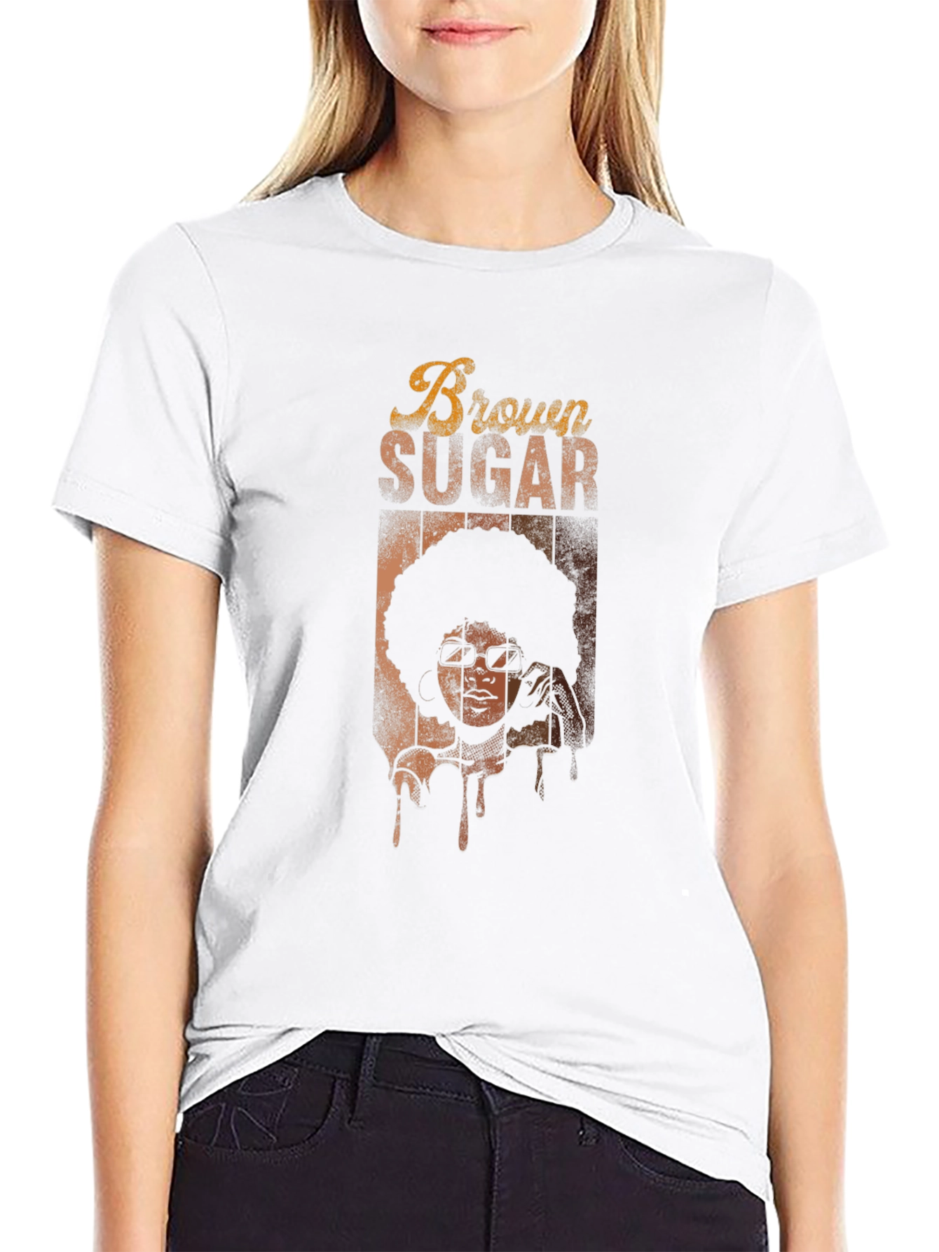 Retro Brown Sugar Graphic Tee - Unisex Black T-Shirt