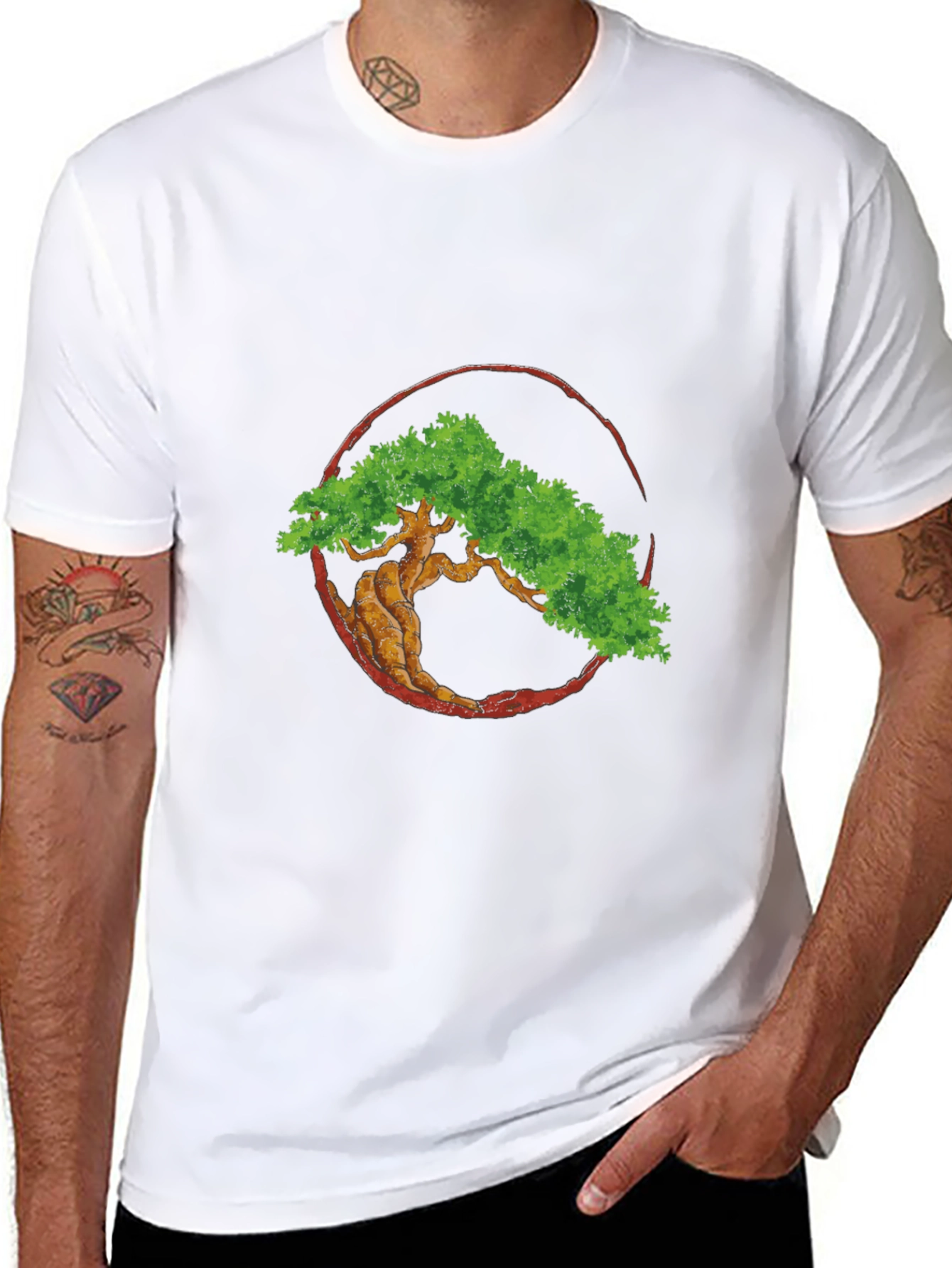Bonsai Tree Graphic Tee - Zen Style