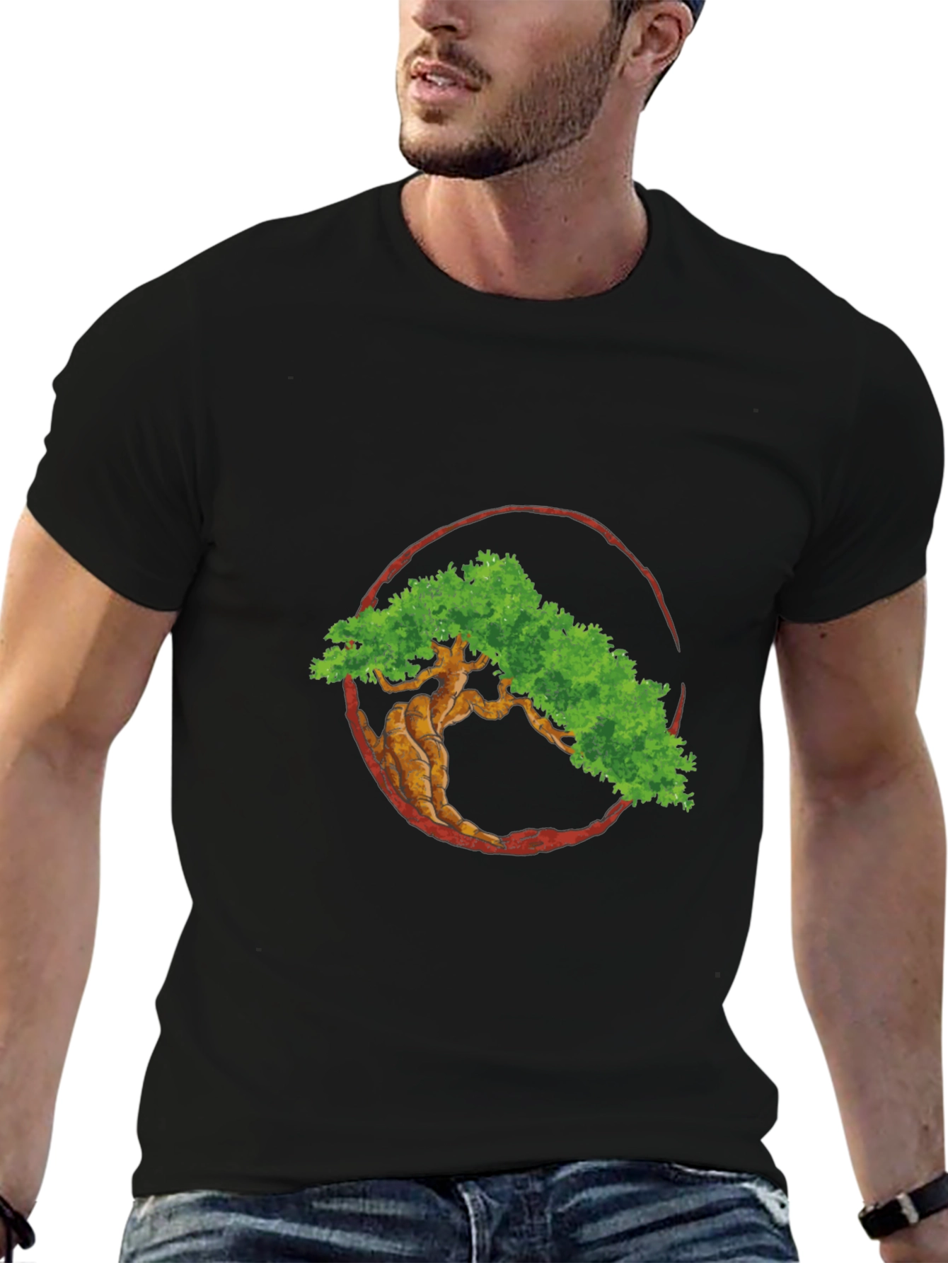 Bonsai Tree Graphic Tee - Zen Style