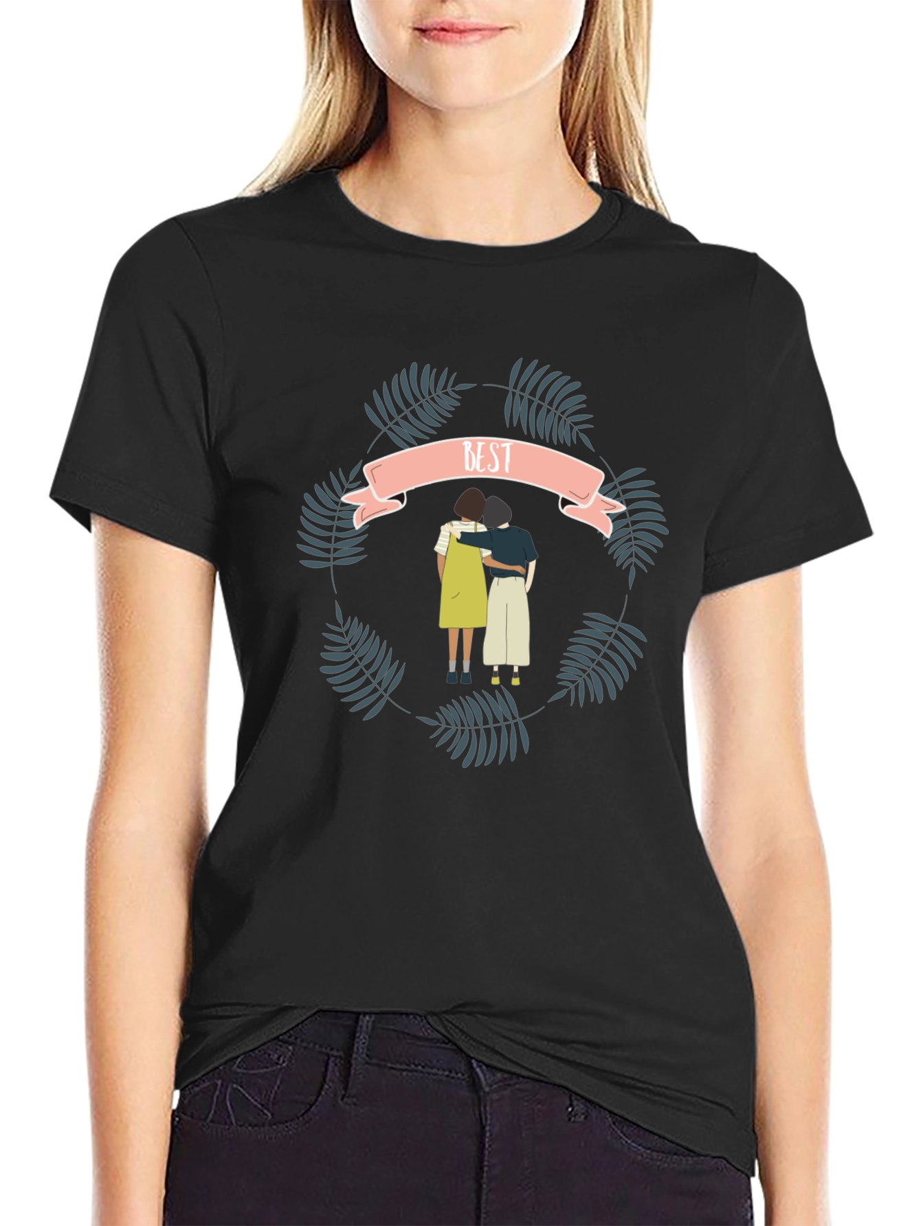 Best Friends Graphic Tee - Black