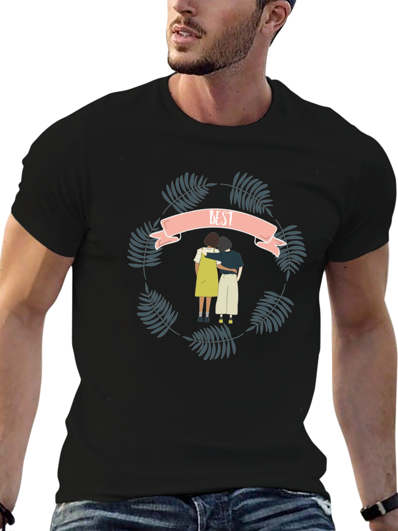 Best Friends Graphic Tee - Black