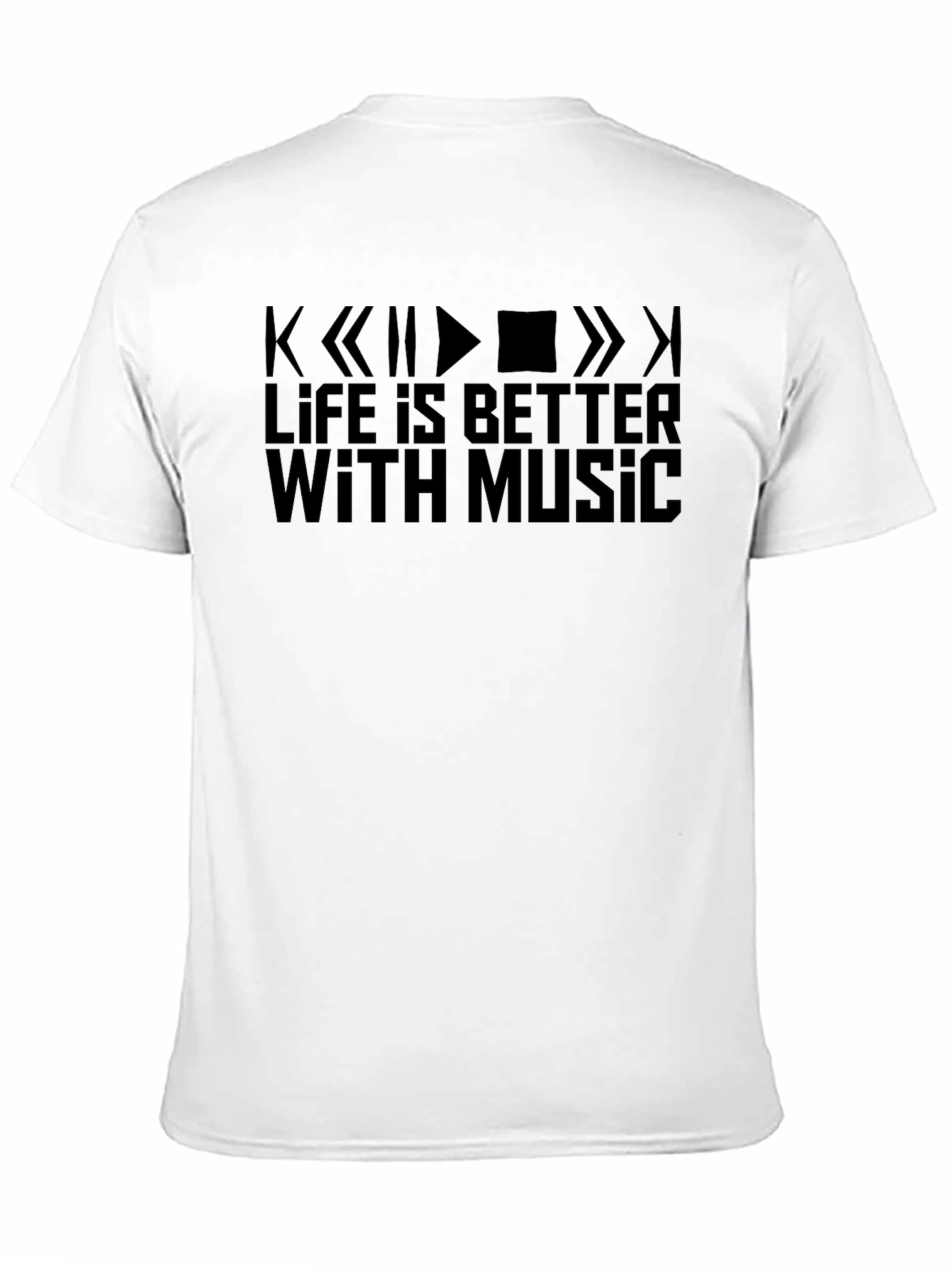Life Is Better With Music Graphic Tee - Black