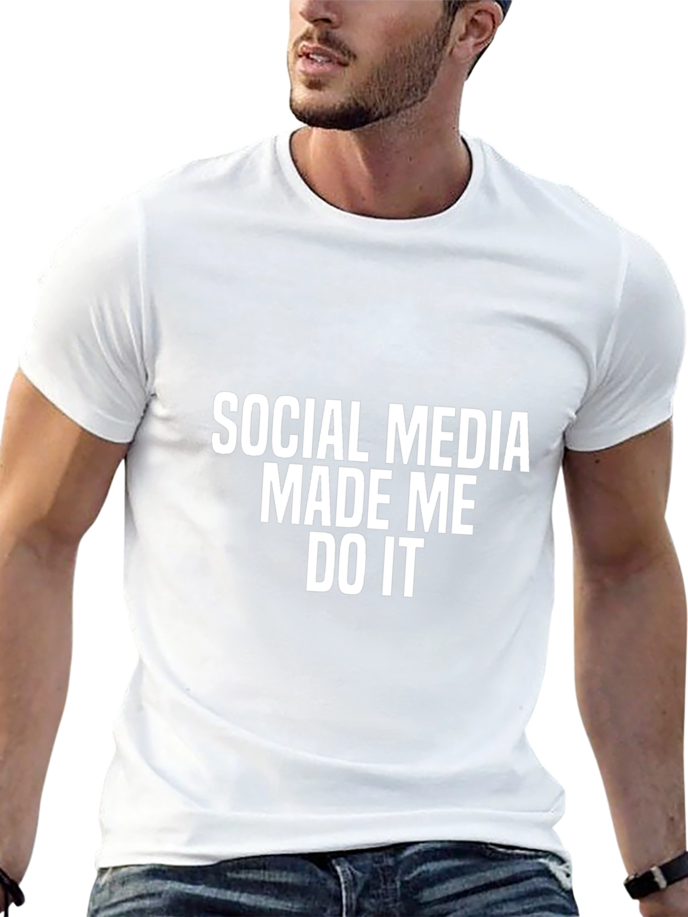 Social Media Made Me Do It Black T-Shirt