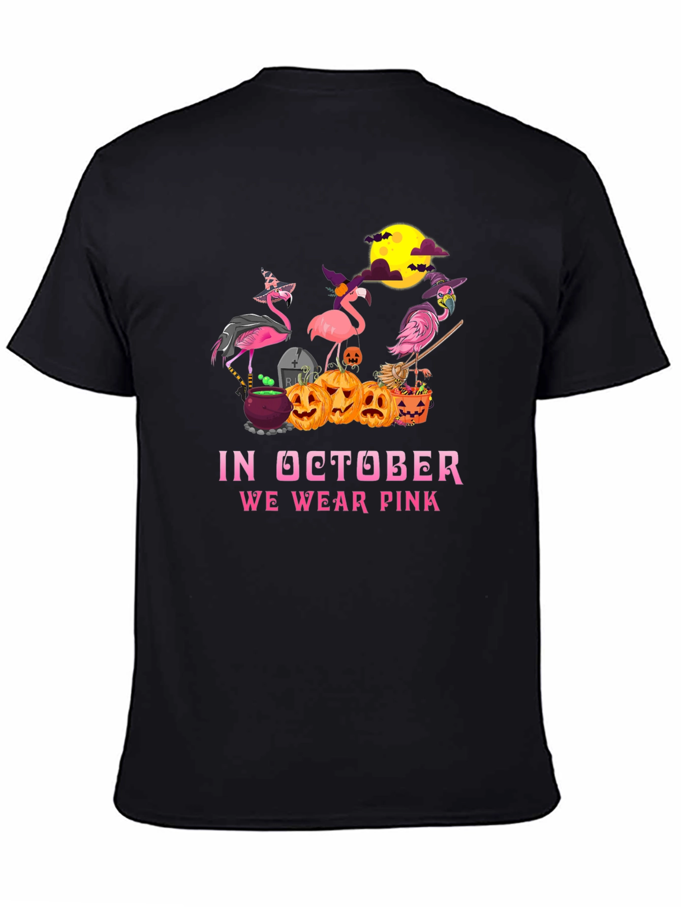 Halloween Flamingo T-Shirt - October Wear Pink