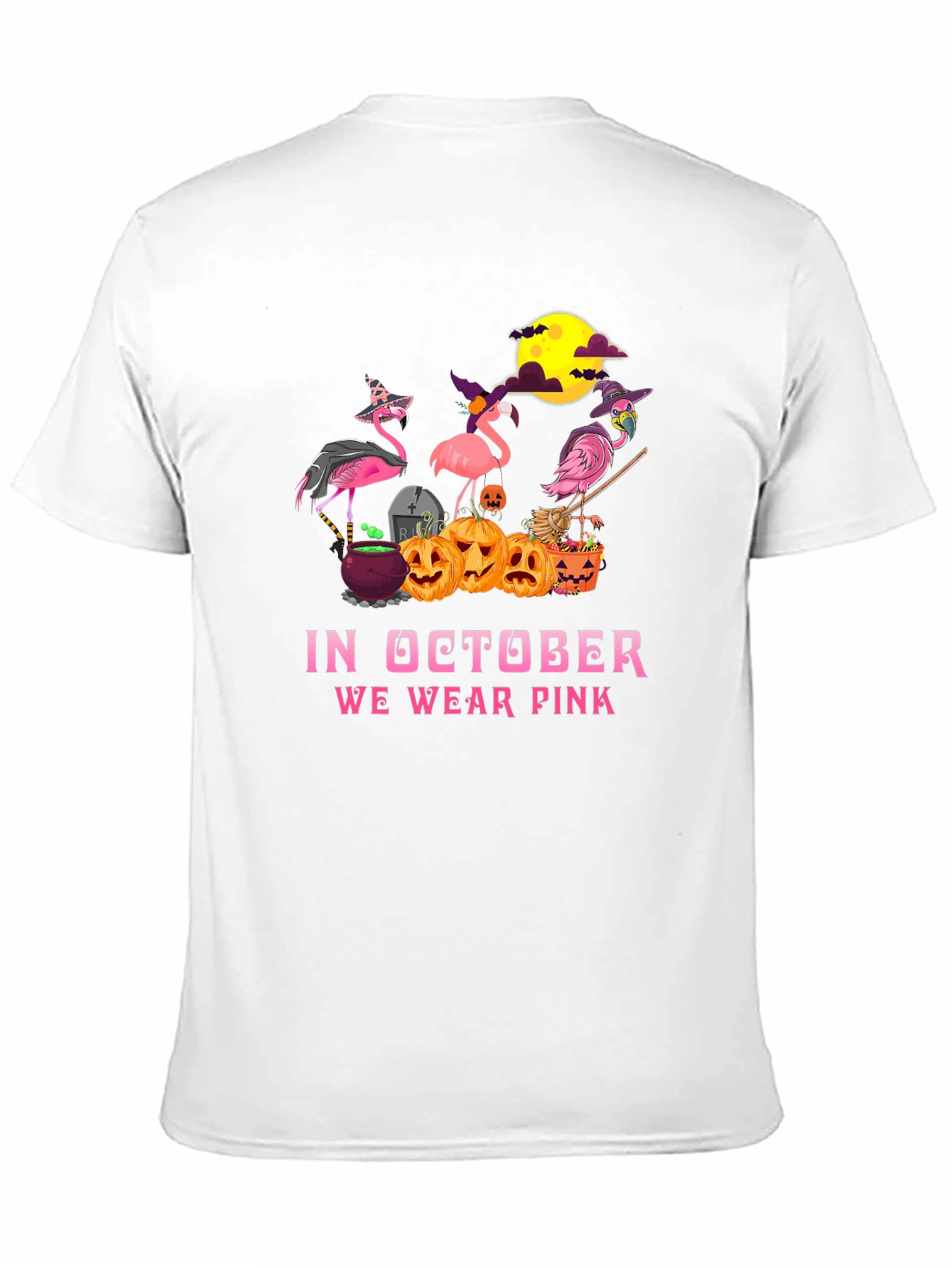 Halloween Flamingo T-Shirt - October Wear Pink