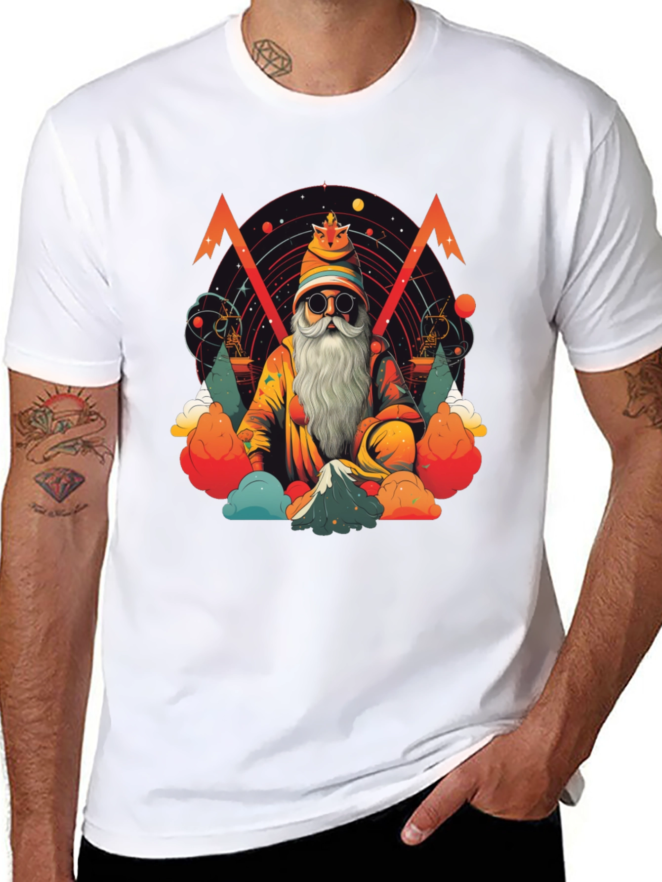Wizard Graphic Tee - Black Cotton T-Shirt