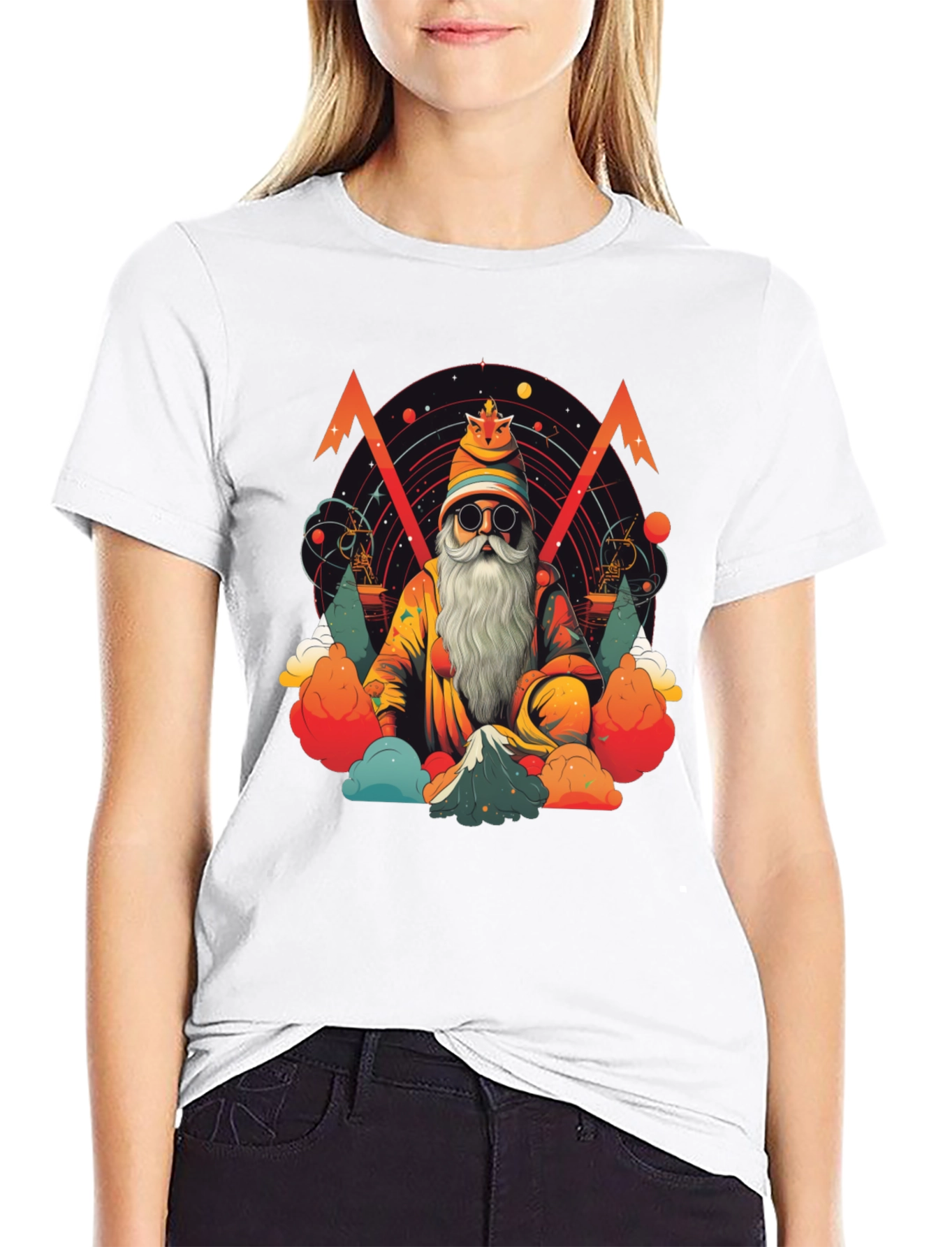 Wizard Graphic Tee - Black Cotton T-Shirt