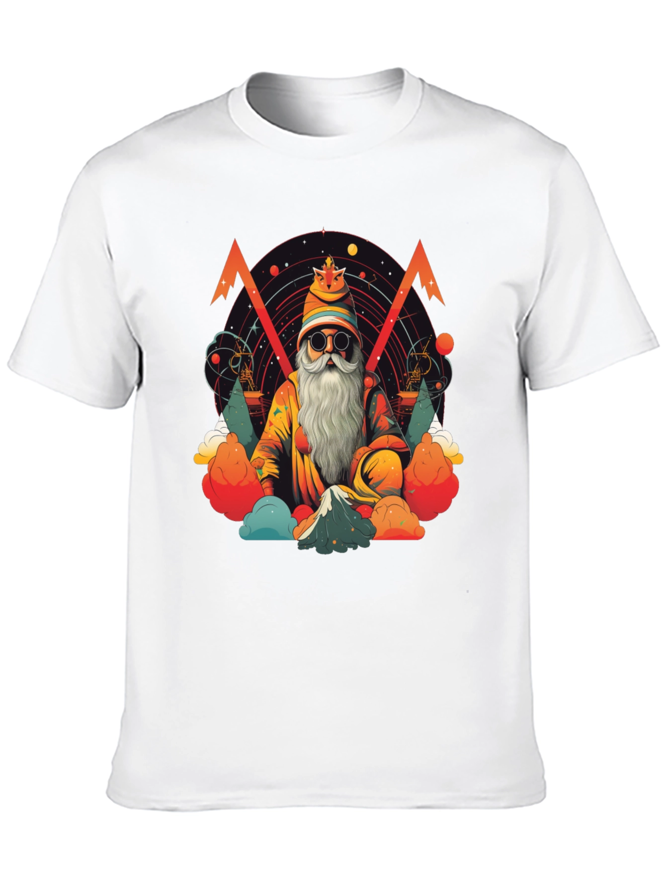 Wizard Graphic Tee - Black Cotton T-Shirt