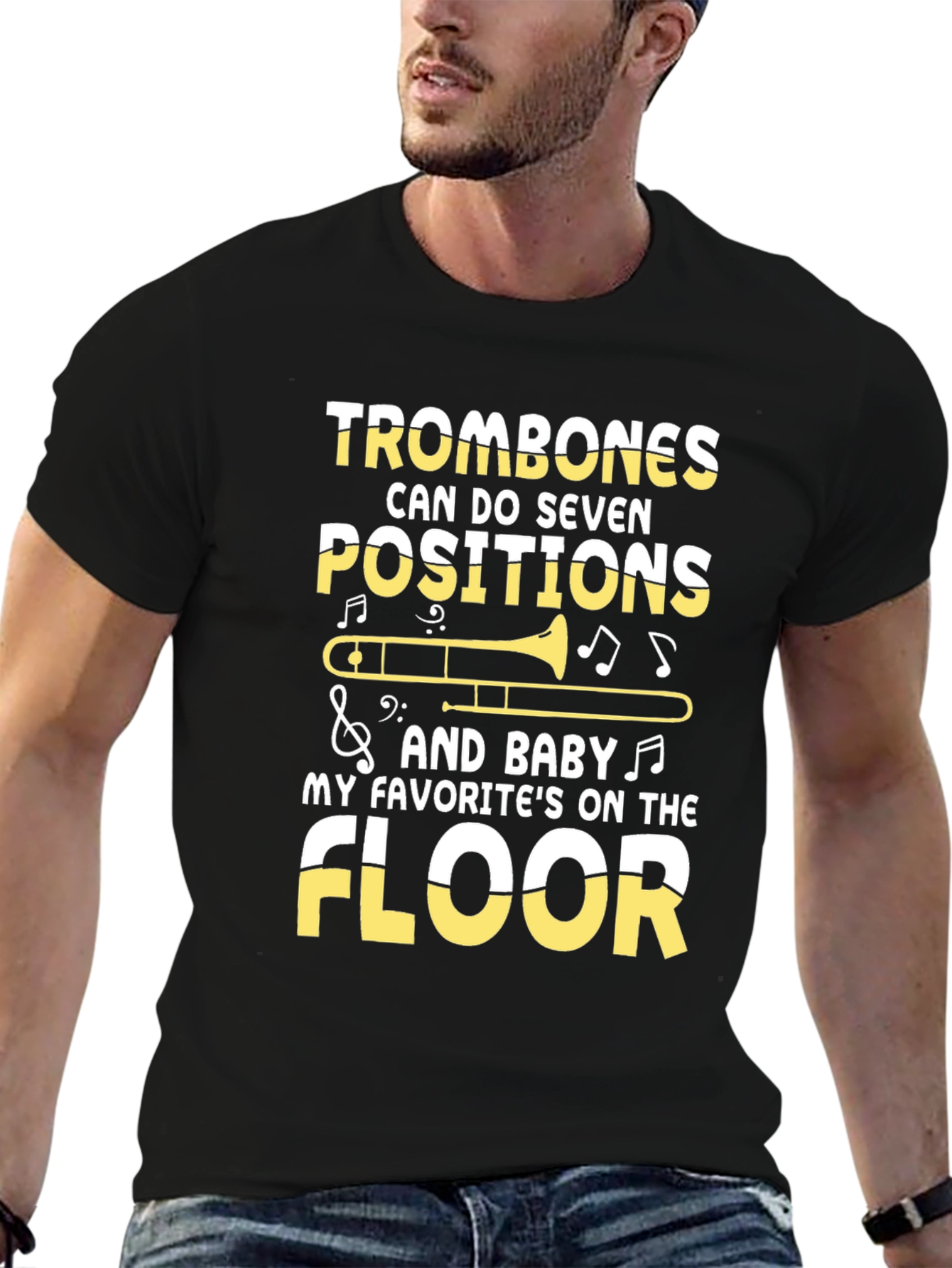 Trombones Seven Positions Graphic T-Shirt