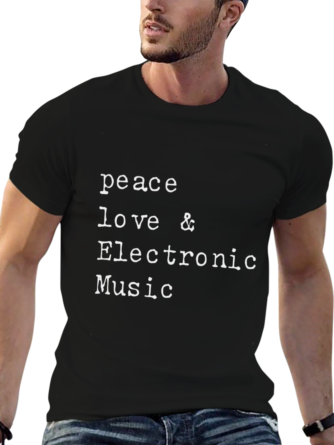 Peace Love & Electronic Music Graphic T-Shirt