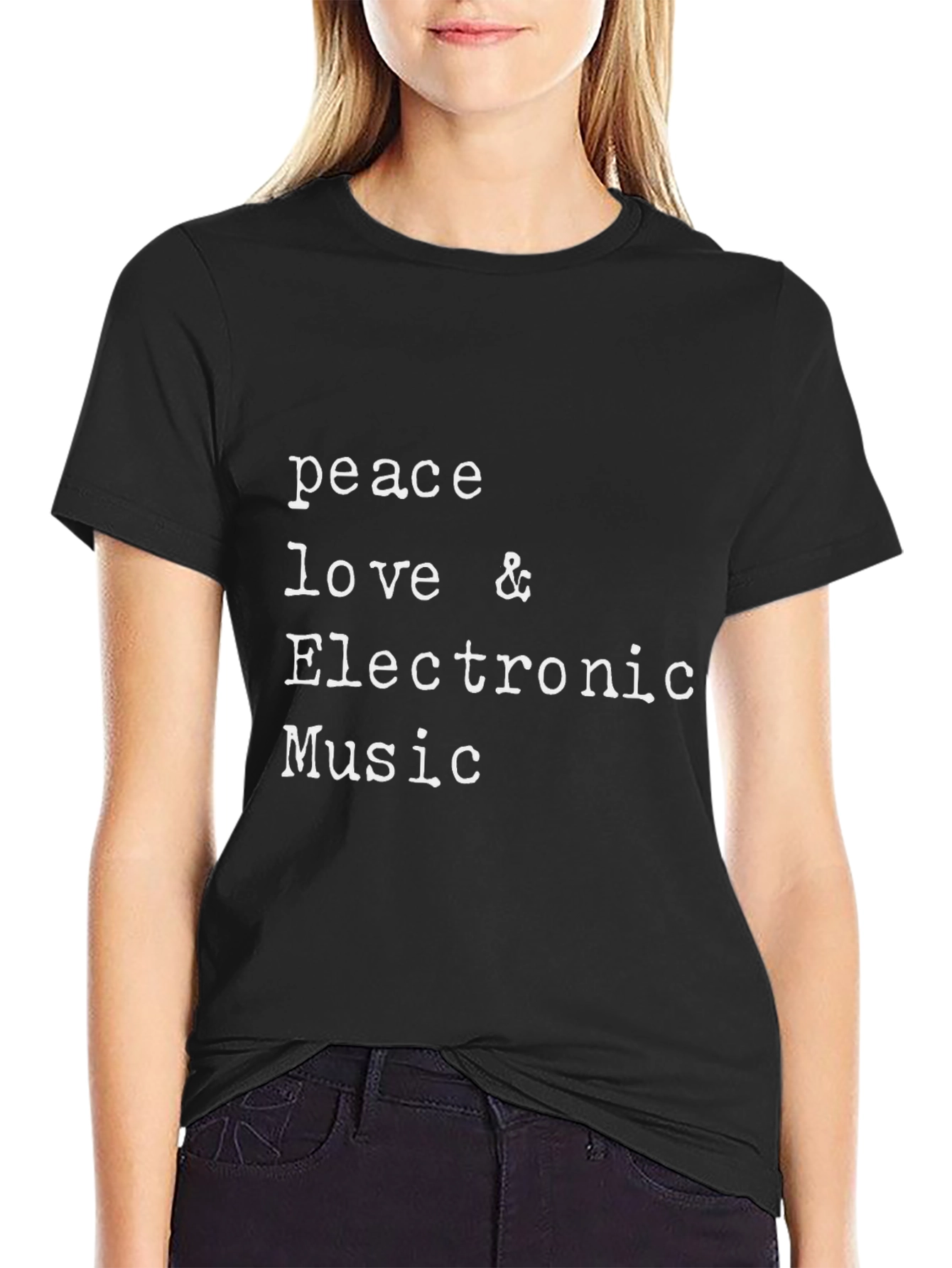 Peace Love & Electronic Music Graphic T-Shirt