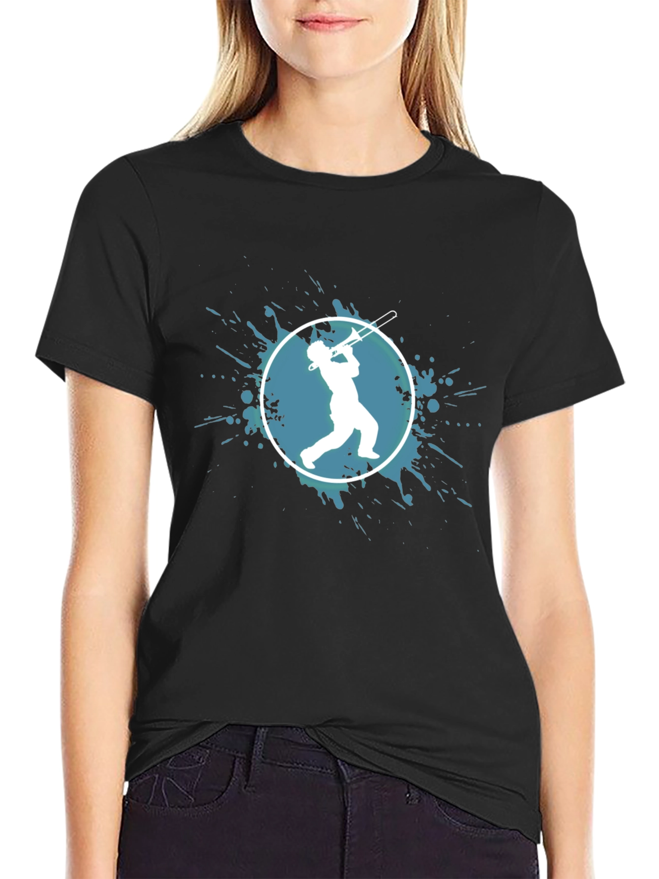 Musician Graphic Tee - Trombone Player Design
