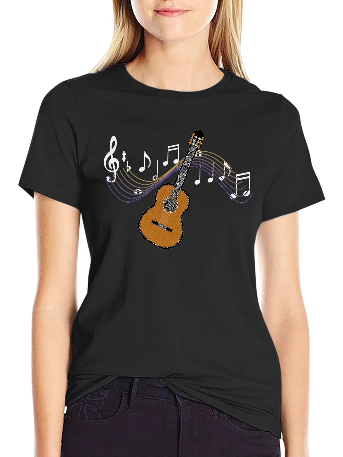 Musical Guitar Graphic T-Shirt - Stylish & Unique!