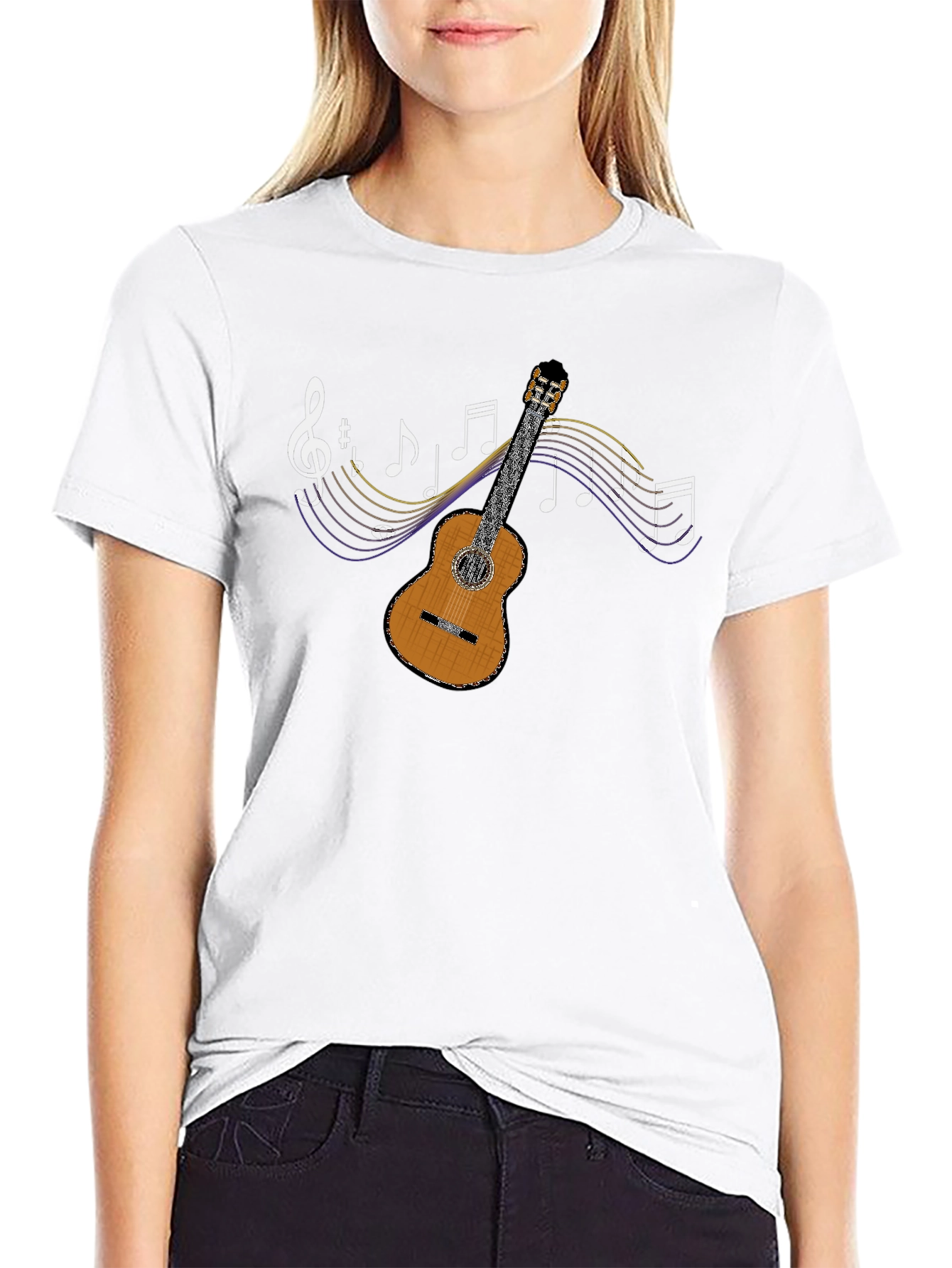 Musical Guitar Graphic T-Shirt - Stylish & Unique!