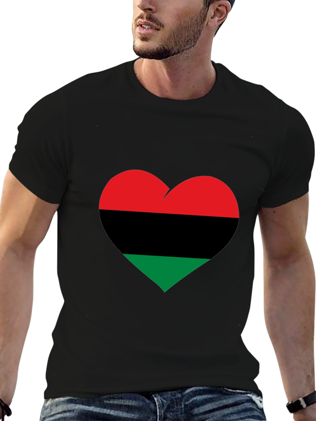 Pan-African Flag Heart Tee