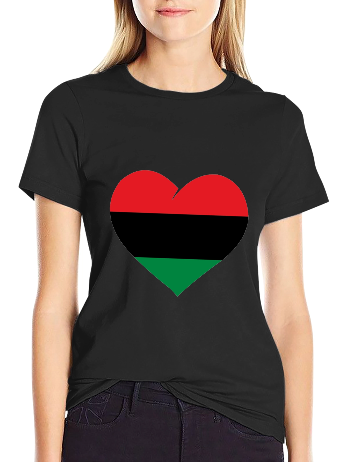 Pan-African Flag Heart Tee