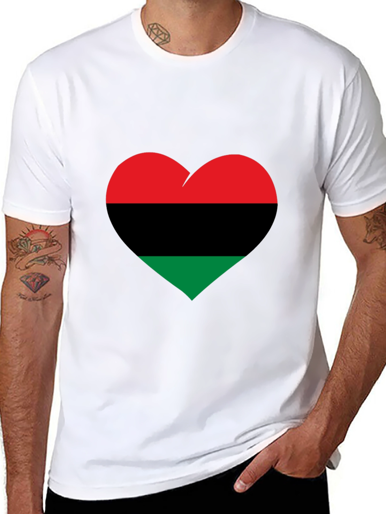 Pan-African Flag Heart Tee