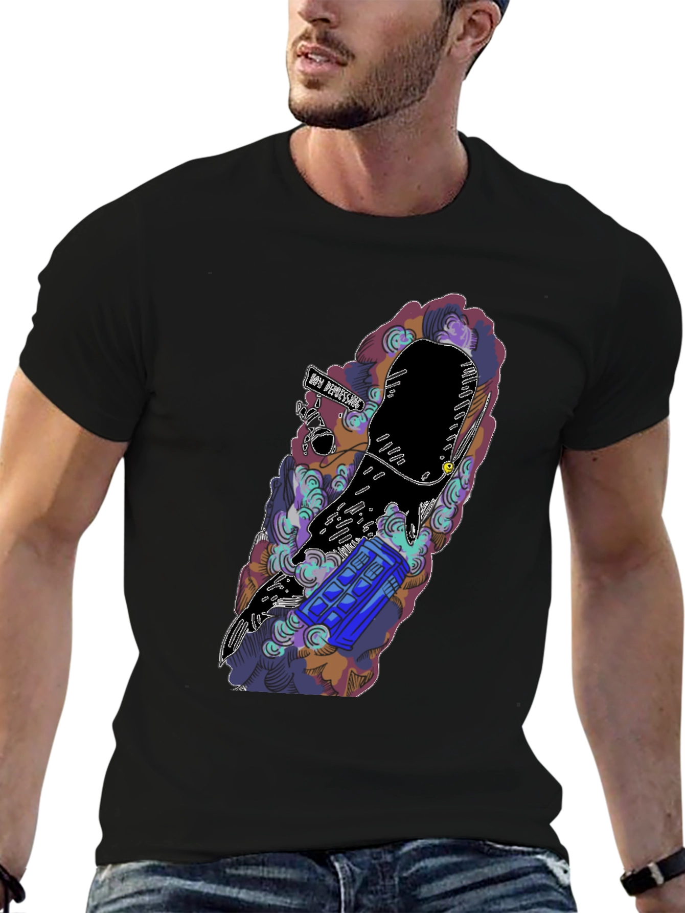 Doctor Who TARDIS Graphic Black T-Shirt